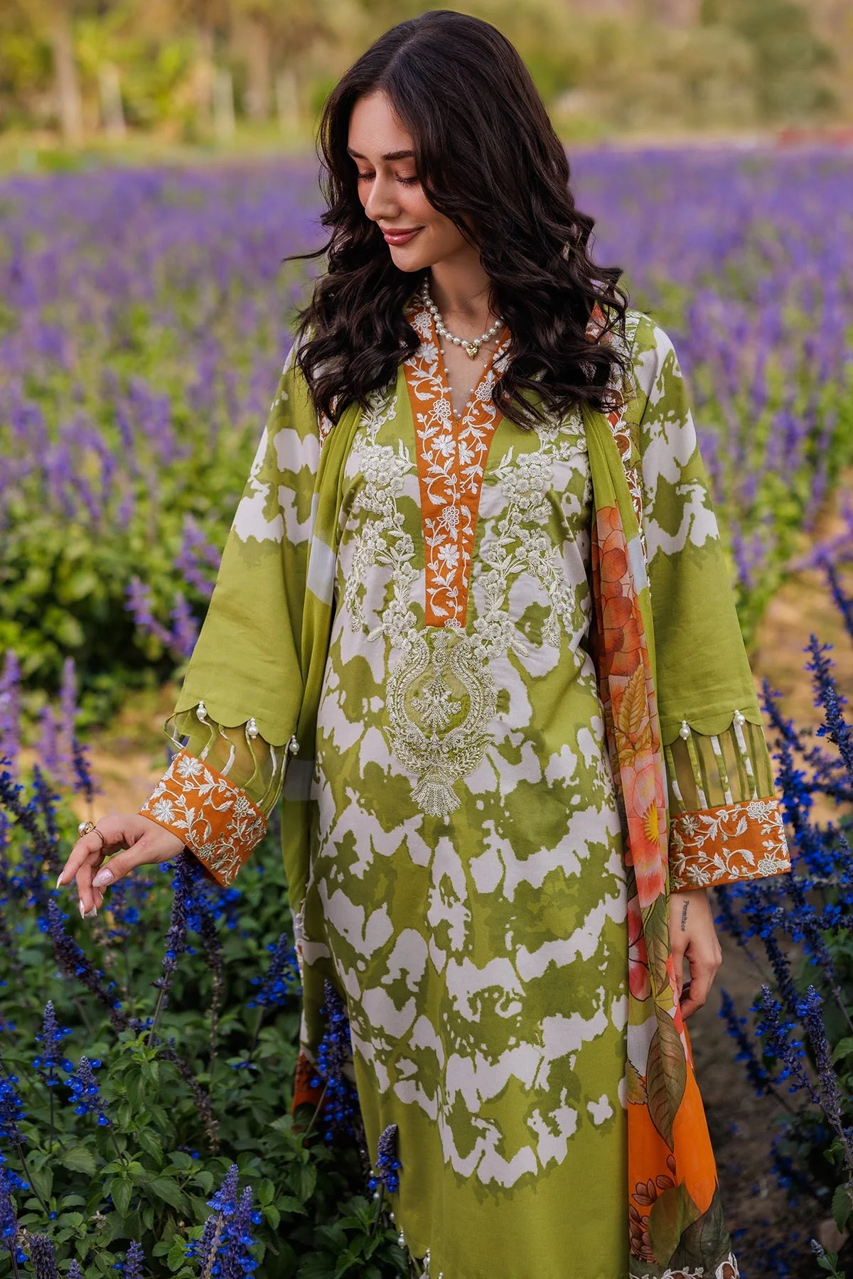 3-PC Unstitched Embroidered Lawn Collection - Image 3