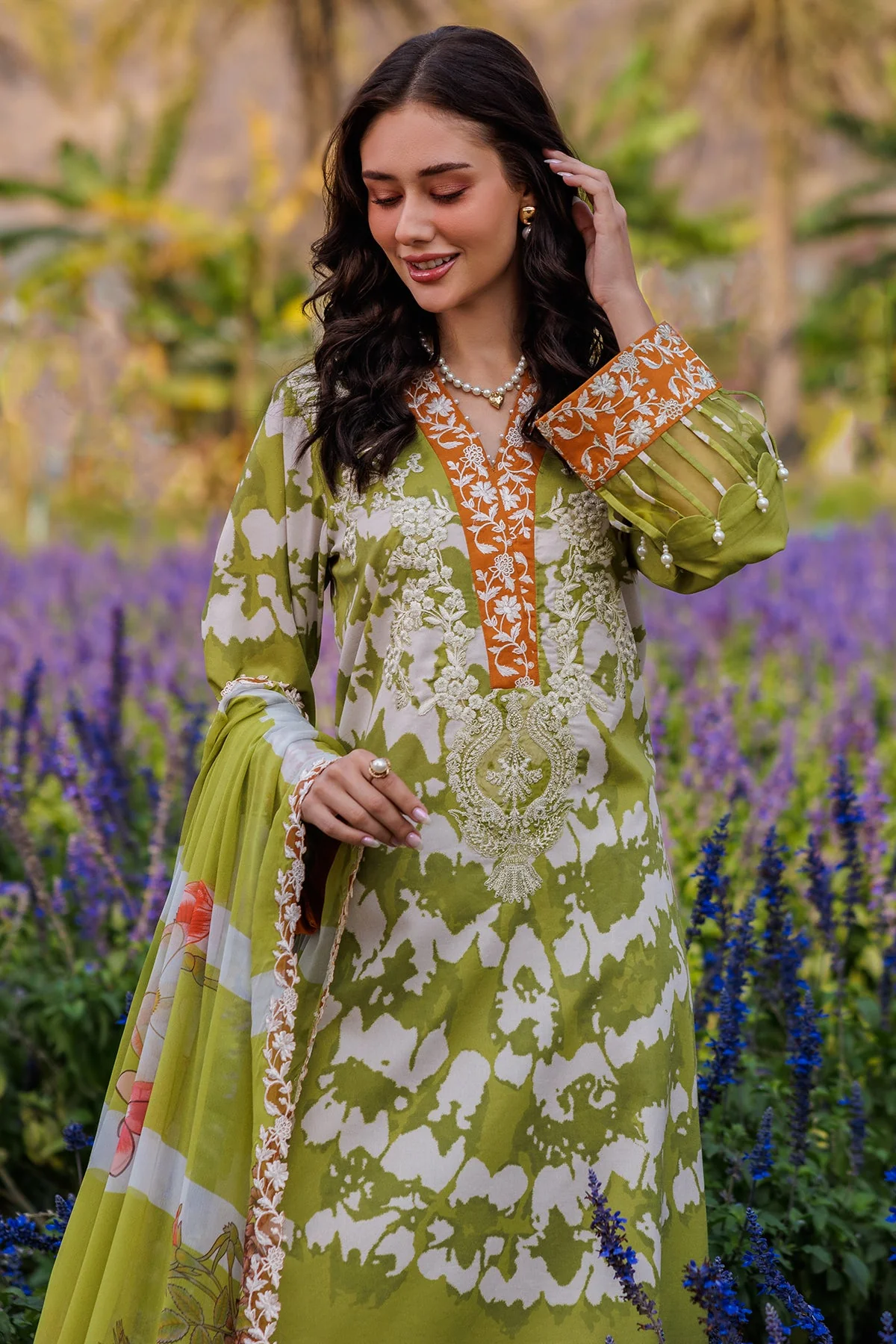 3-PC Unstitched Embroidered Lawn Collection - Image 4