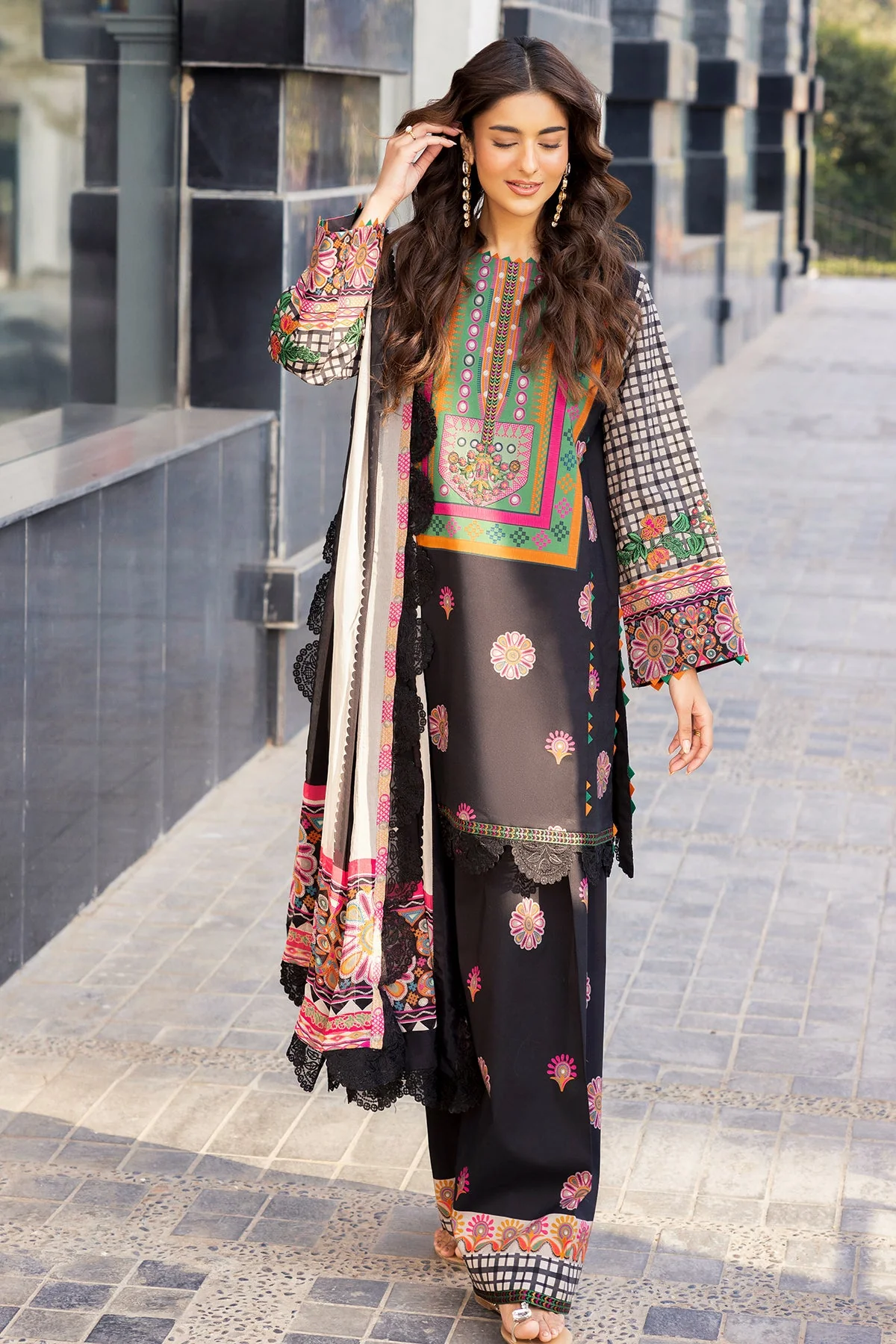 3-PC Unstitched Embroidered Lawn Collection