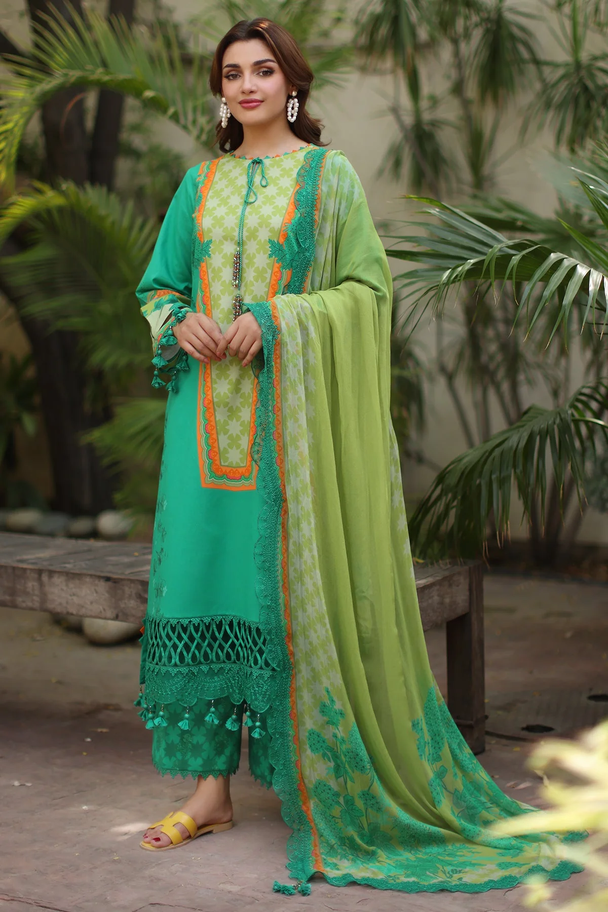 3-PC Unstitched Embroidered Lawn Collection - Image 3
