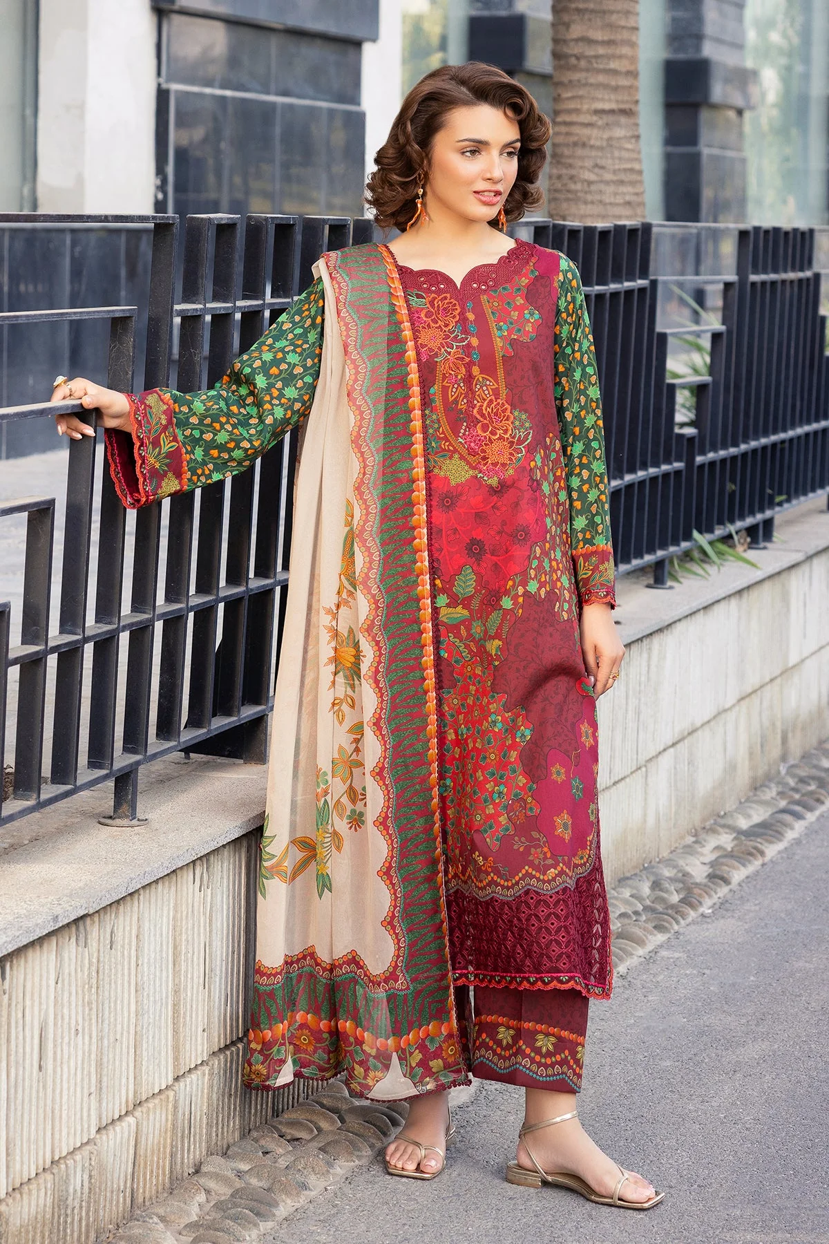 3-PC Unstitched Embroidered Lawn Collection