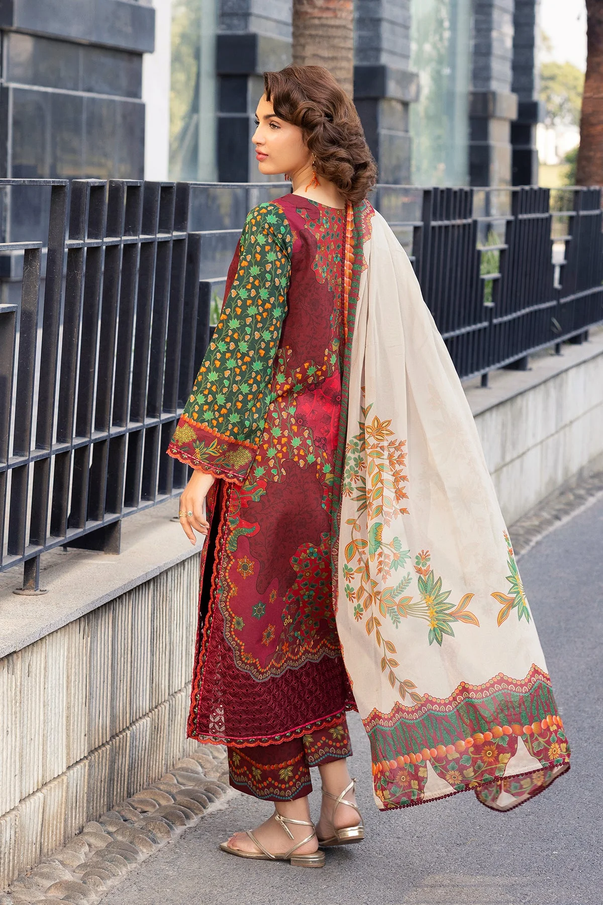 3-PC Unstitched Embroidered Lawn Collection - Image 2