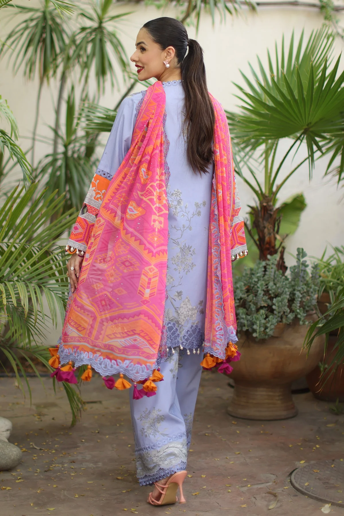 3-PC Unstitched Embroidered Lawn Collection - Image 2