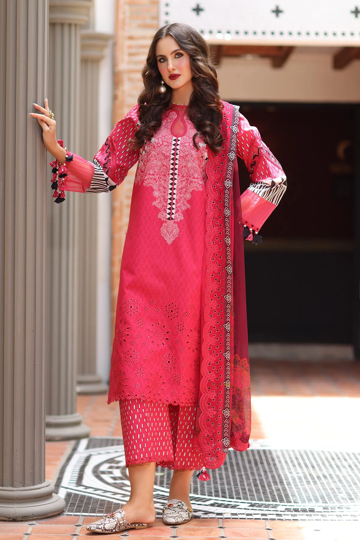3-PC Unstitched Embroidered Lawn Collection