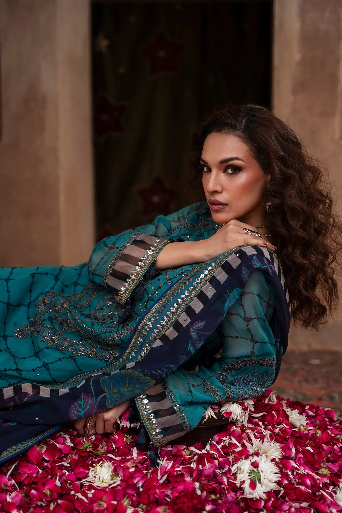 3-pc Unstitched Embroidered Printed Chiffon Collection - Image 3