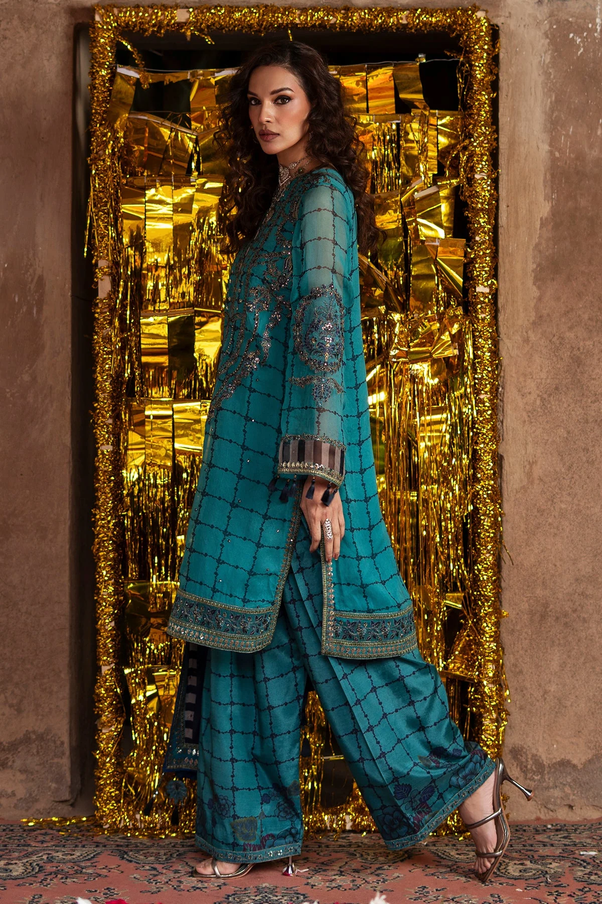 3-pc Unstitched Embroidered Printed Chiffon Collection - Image 6