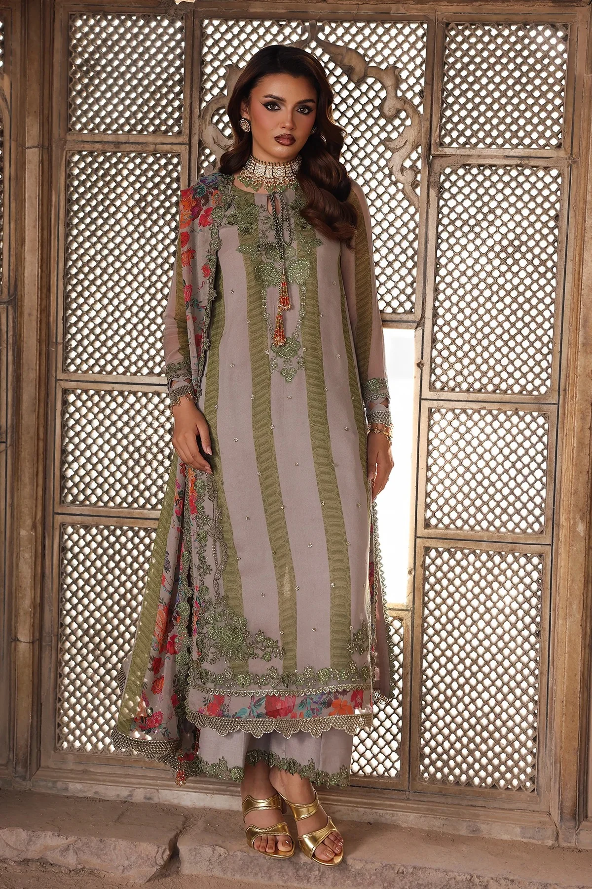 3-pc Unstitched Embroidered Printed Chiffon Collection