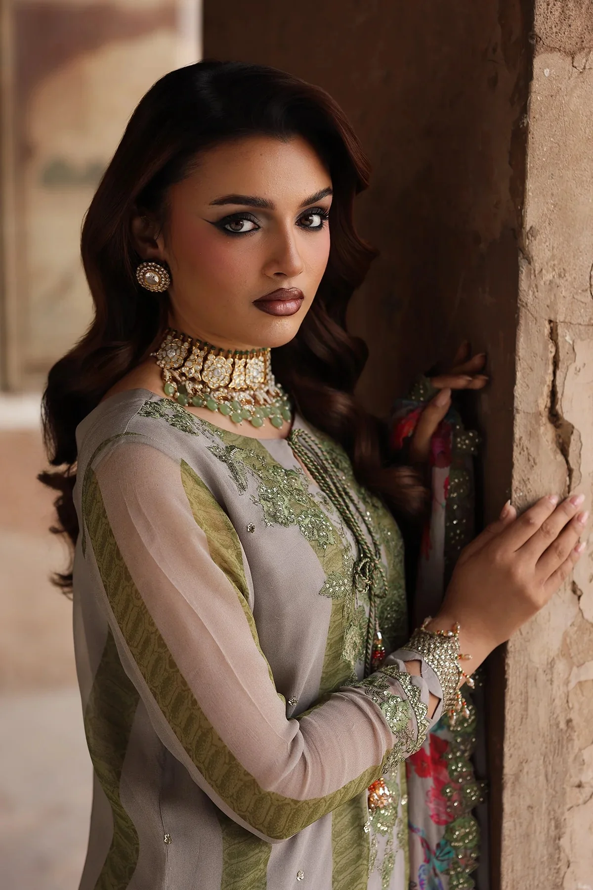 3-pc Unstitched Embroidered Printed Chiffon Collection - Image 6