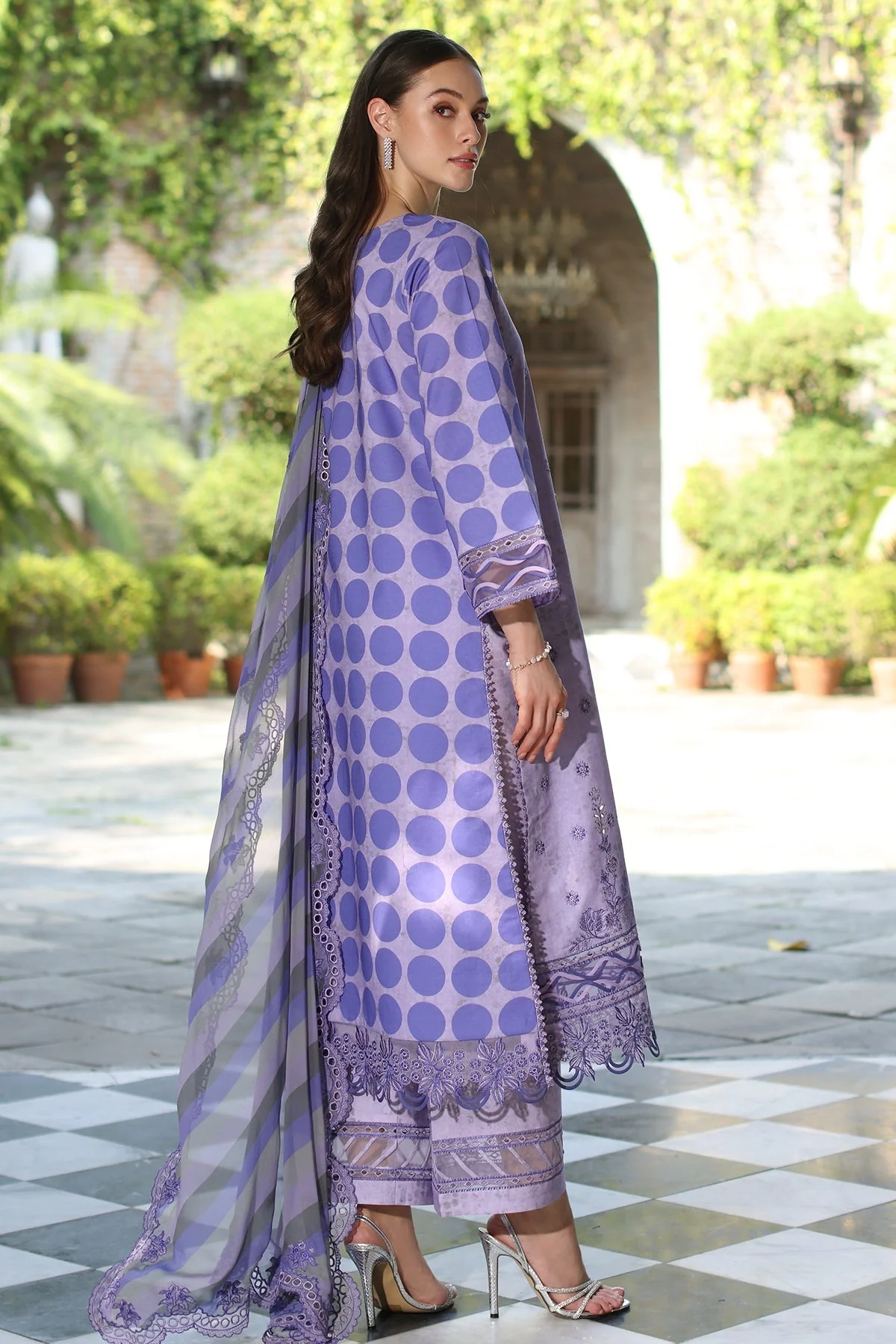 3-PC Unstitched Embroidered Printed Lawn Collection - Image 4