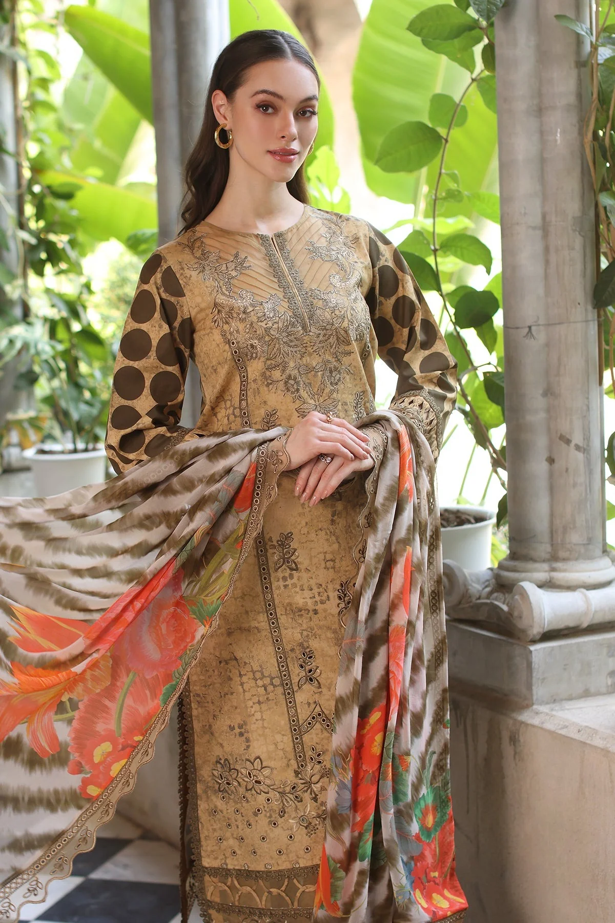 3-PC Unstitched Embroidered Printed Lawn Collection - Image 4
