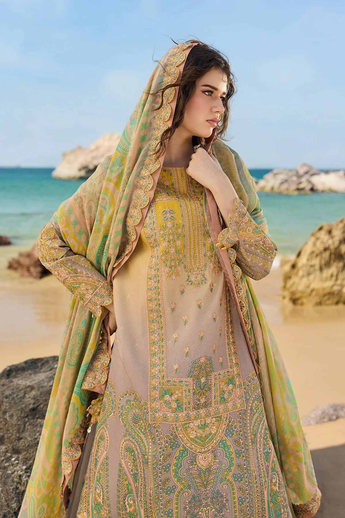 3-PC Unstitched Embroidered Swiss Collection - Image 4