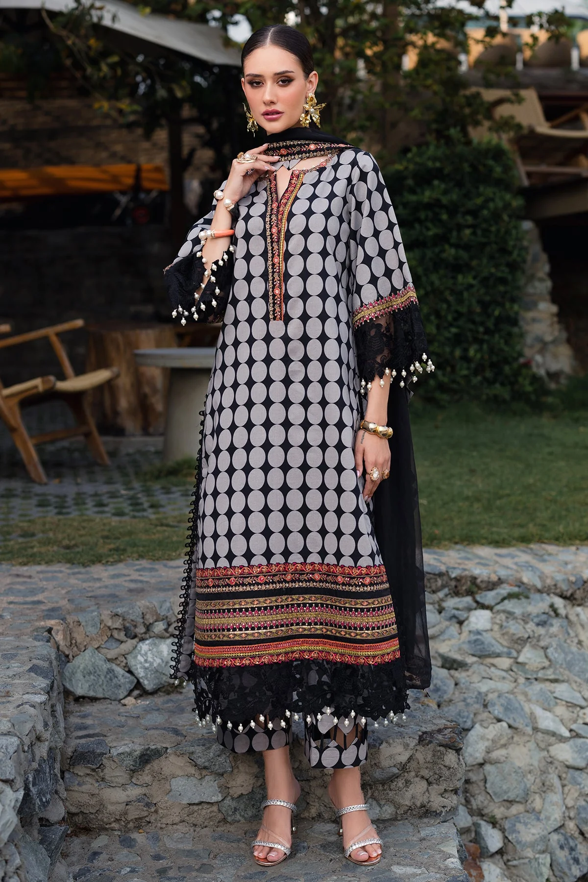 3-PC Unstitched Festive Edit Lawn Collection - Image 4