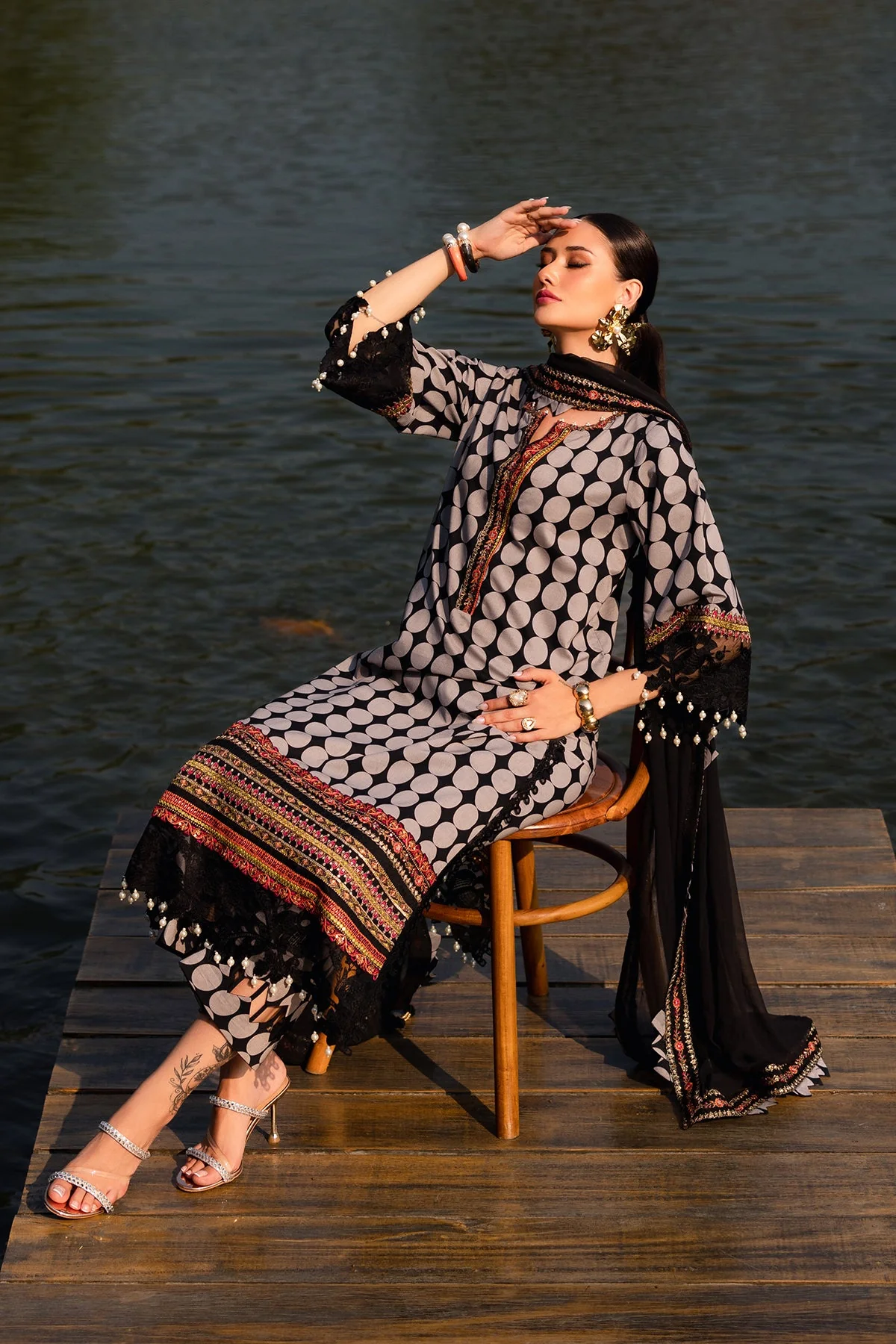 3-PC Unstitched Festive Edit Lawn Collection - Image 5