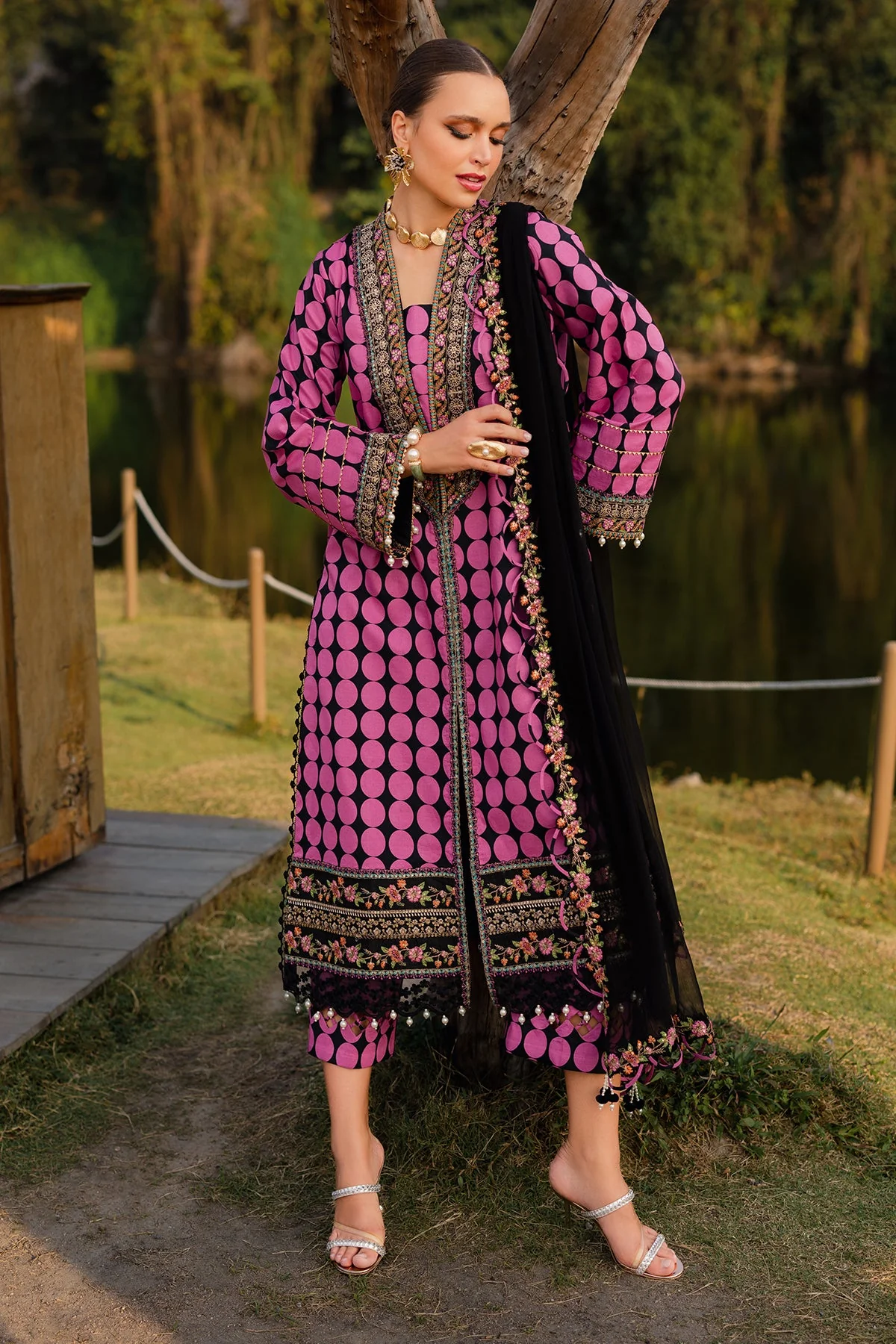 3-PC Unstitched Festive Edit Lawn Collection - Image 3