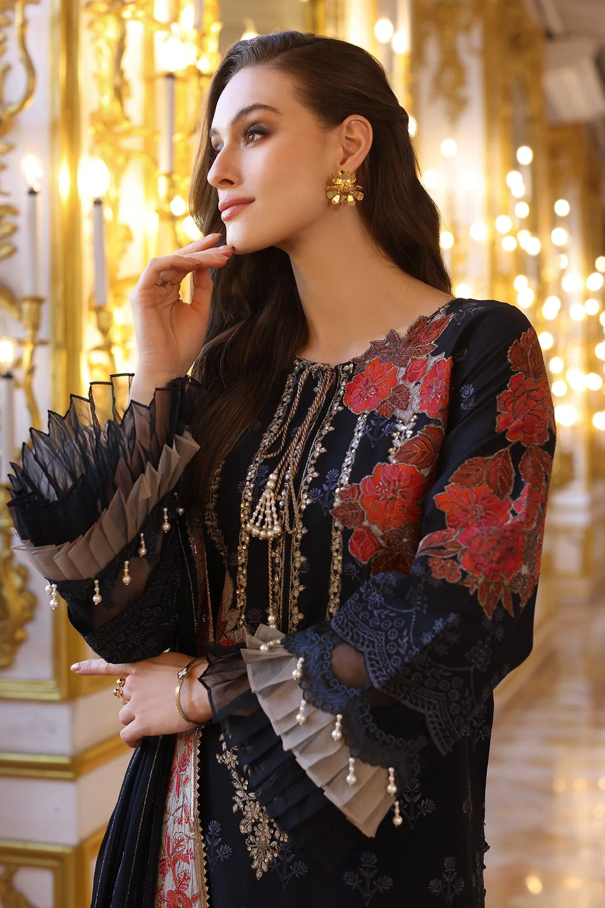 3-PC Unstitched Premium Chiffli Collection - Image 3
