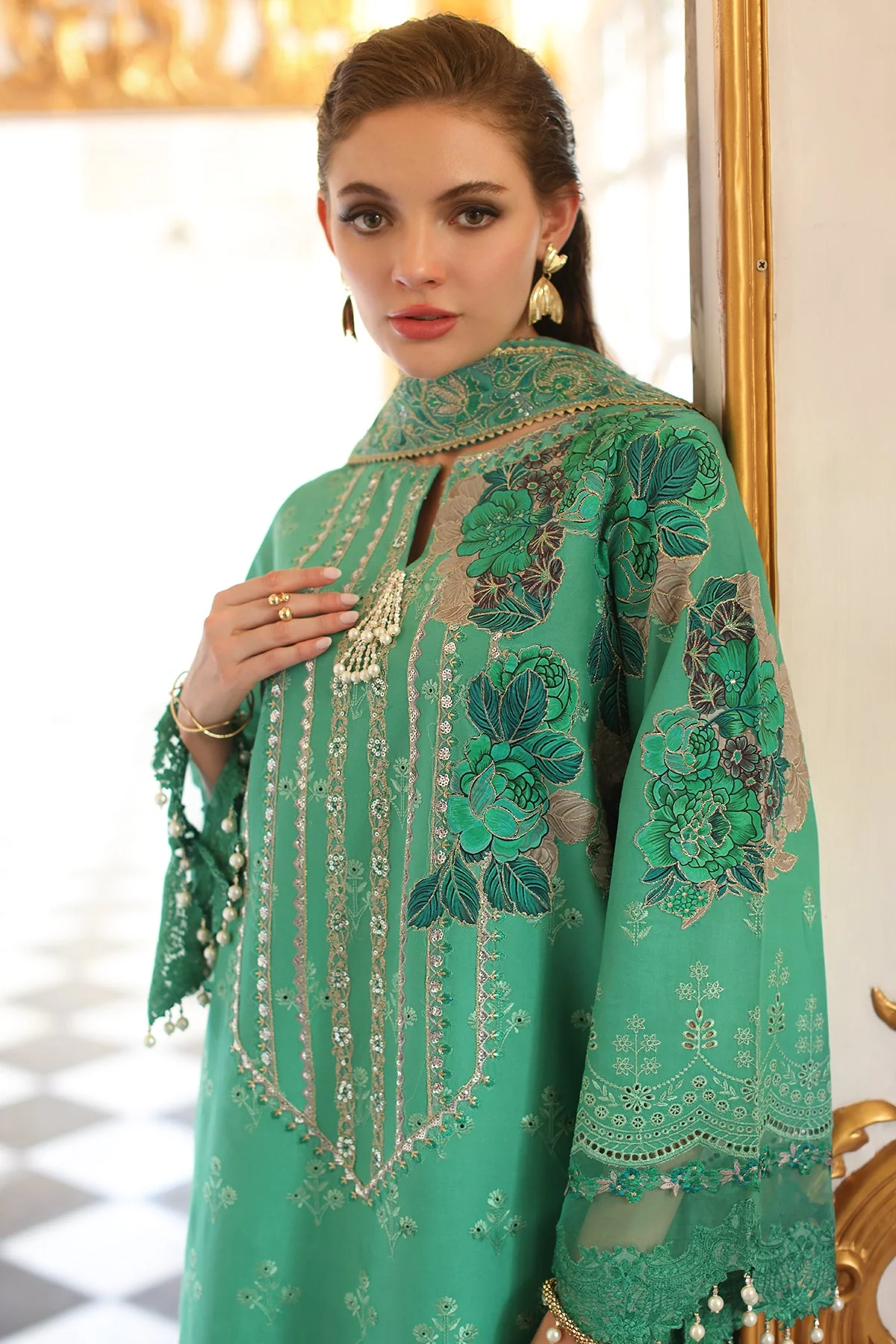 3-PC Unstitched Premium Chiffli Collection - Image 3