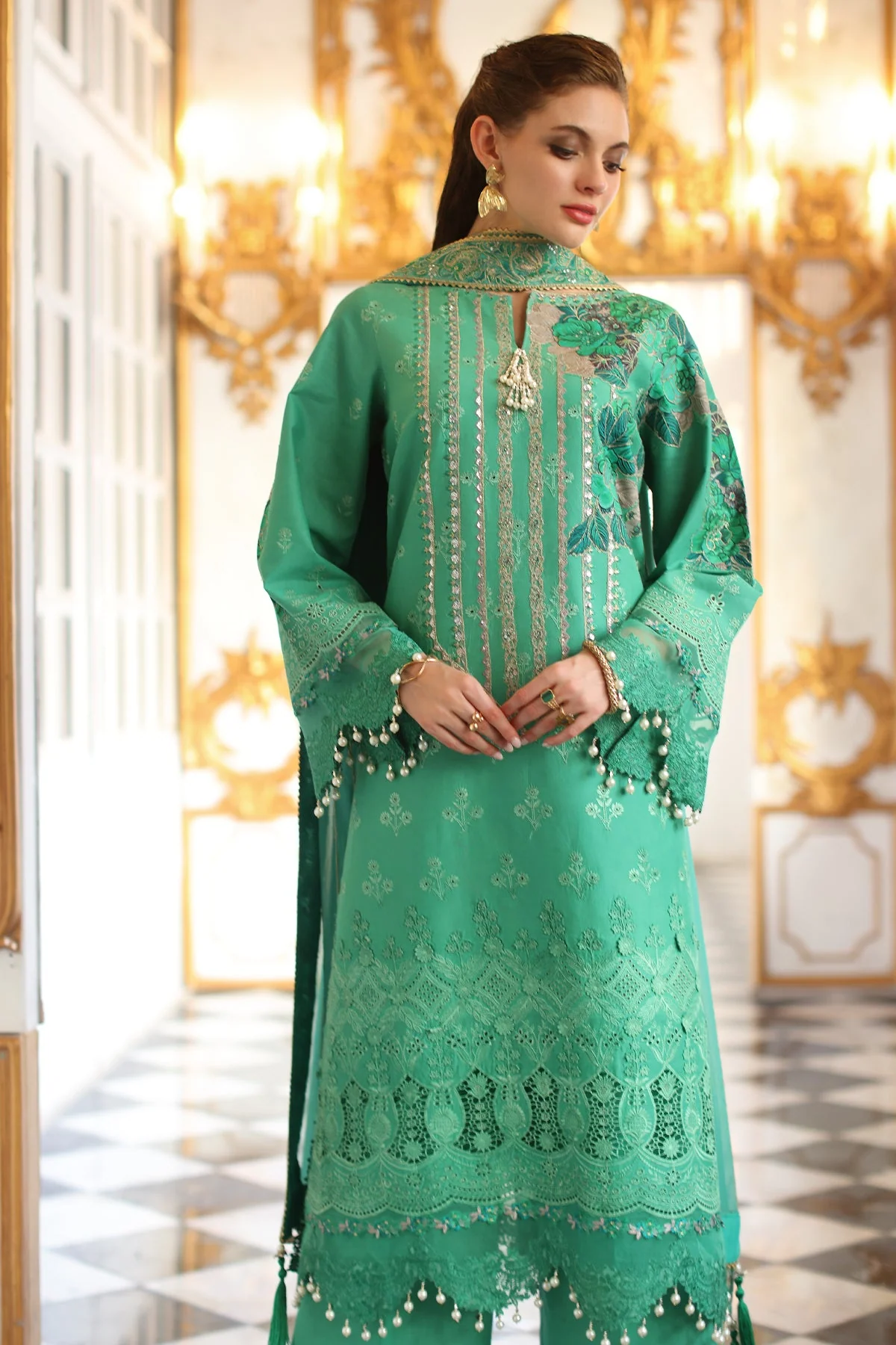3-PC Unstitched Premium Chiffli Collection - Image 4