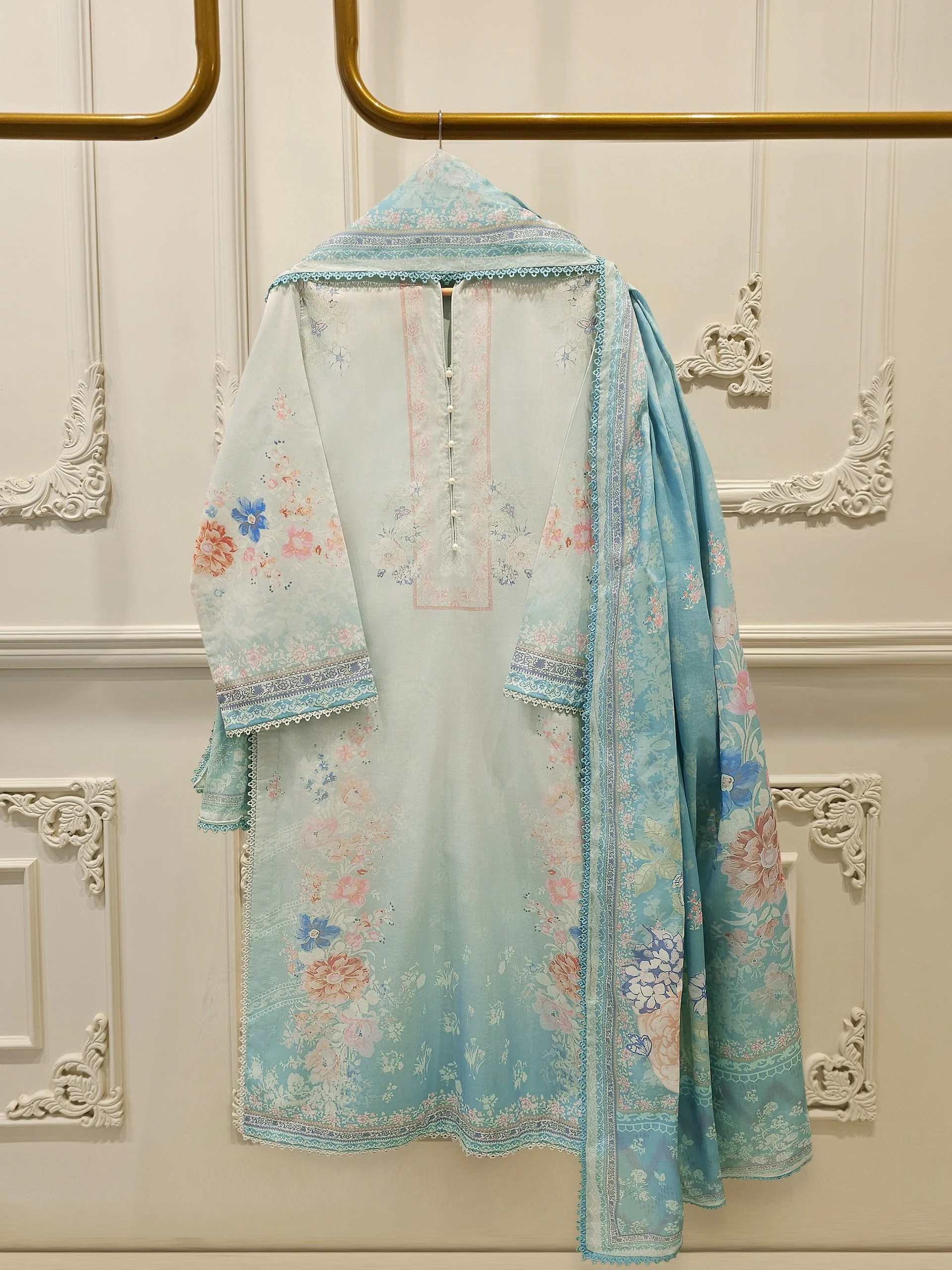 3 Piece - Digital Printed Cambric Suit
