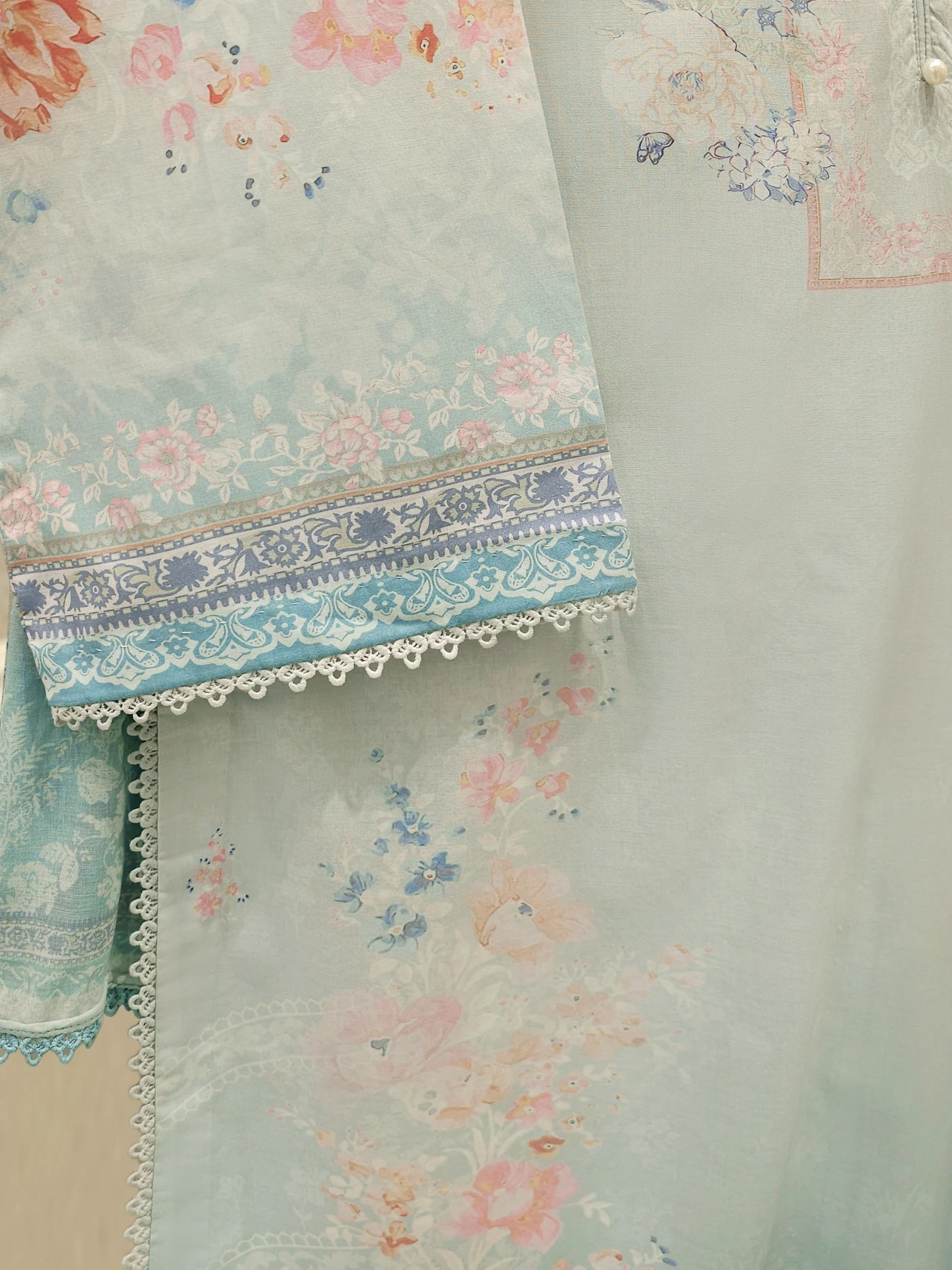 3 Piece - Digital Printed Cambric Suit - Image 6