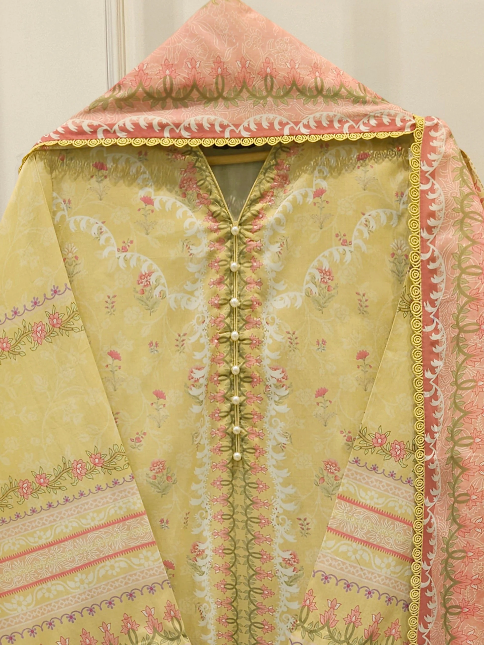 3 Piece - Digital Printed Cambric Suit - Image 3