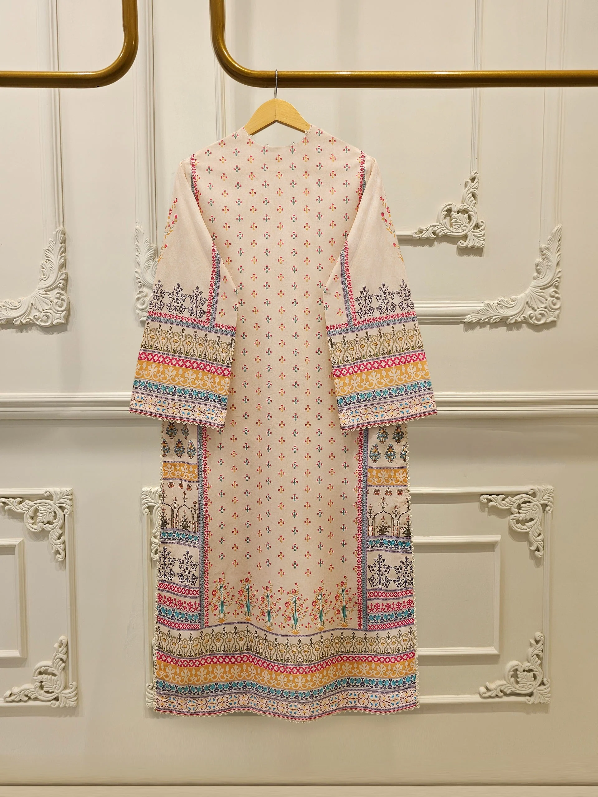 3 Piece - Digital Printed Embroidered Cambric Suit - Image 2