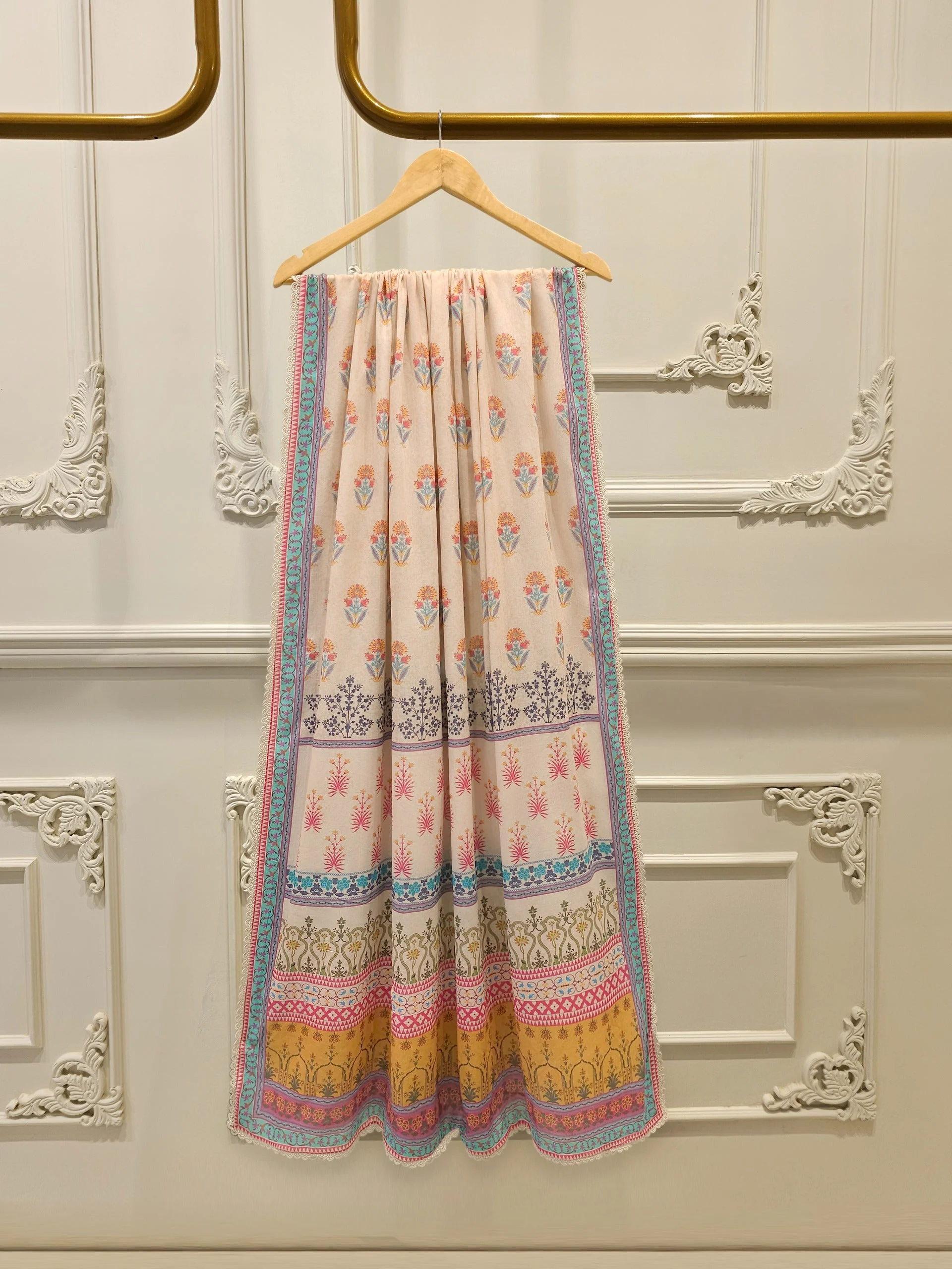 3 Piece - Digital Printed Embroidered Cambric Suit - Image 4
