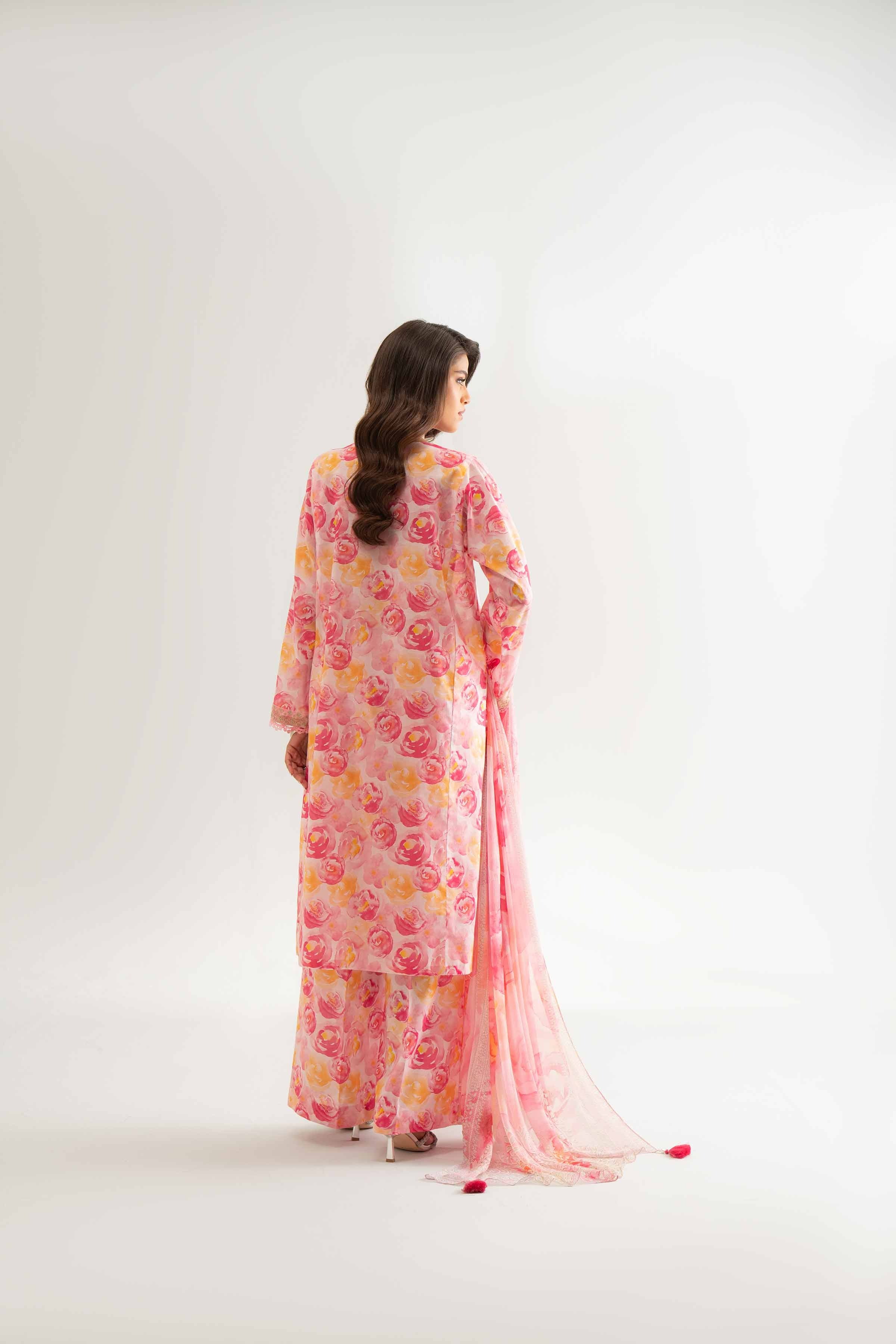 3 Piece - Digital Printed Embroidered Suit - Image 4