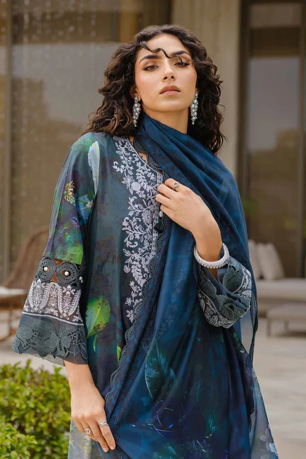 3 Piece - Digital Printed Embroidered Suit - Image 3