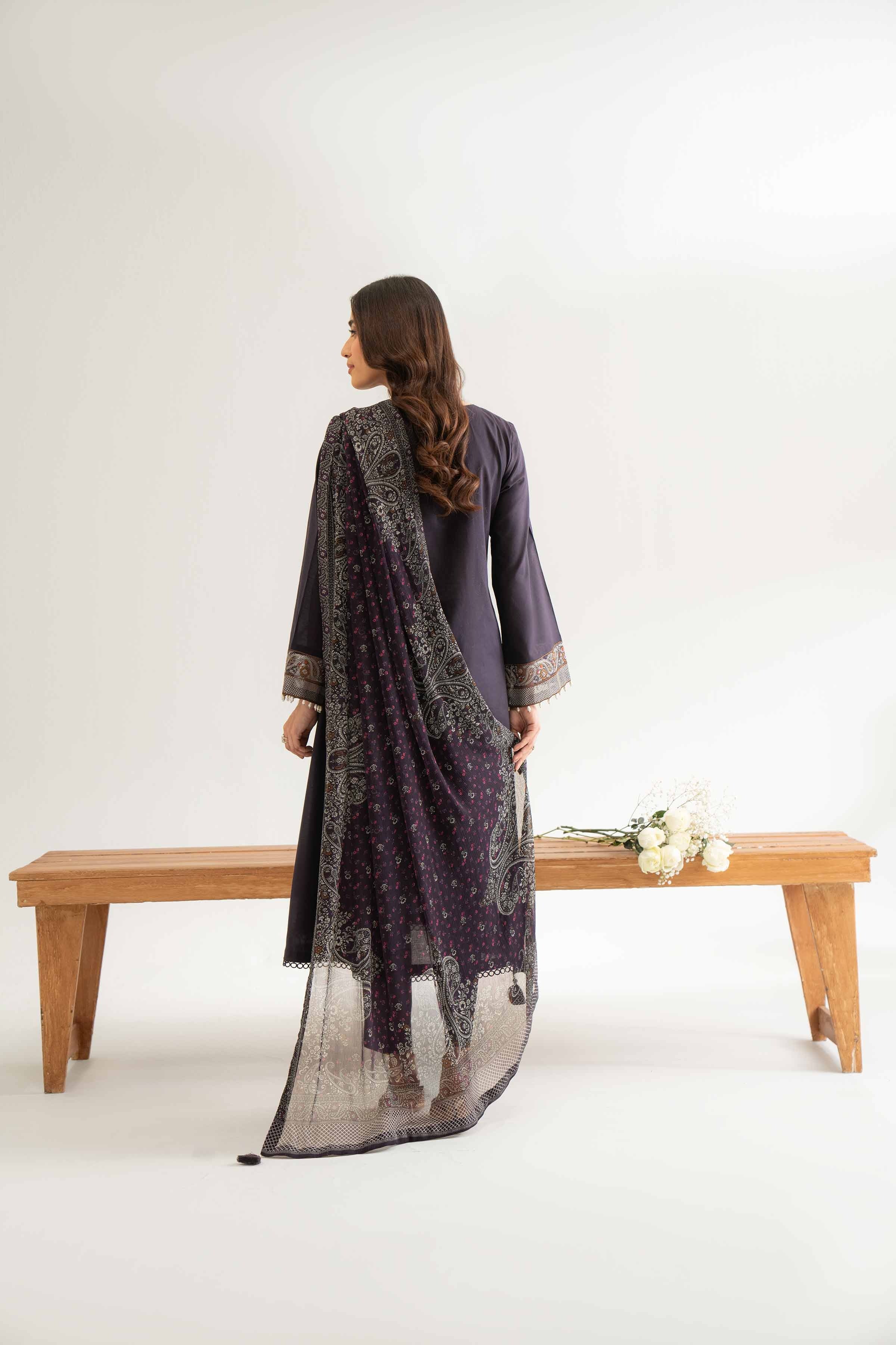 3 Piece - Digital Printed Embroidered Suit - Image 5