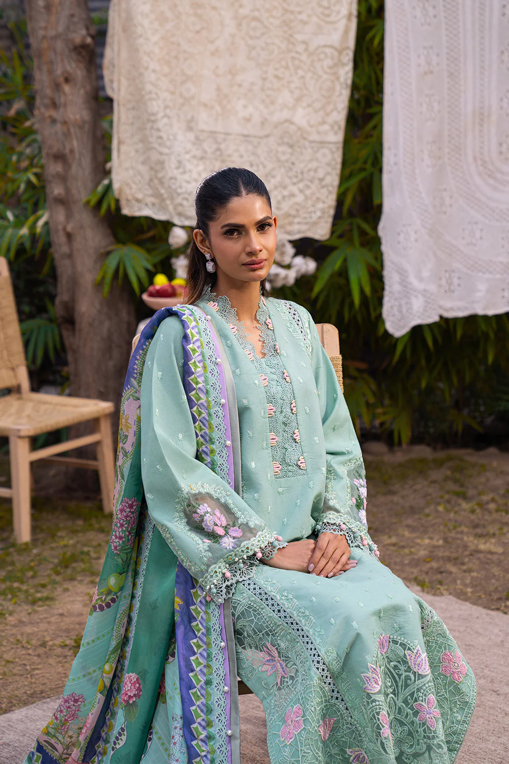 3 PIECE EMBROIDERED LAWN - Image 3
