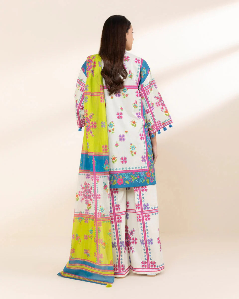 3 Piece - Embroidered Lawn Suit - Image 6
