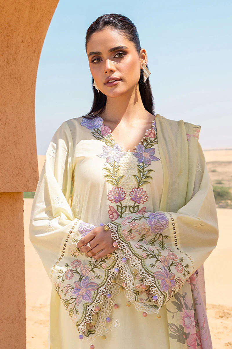 3 PIECE EMBROIDERED LAWN SUIT - Image 3