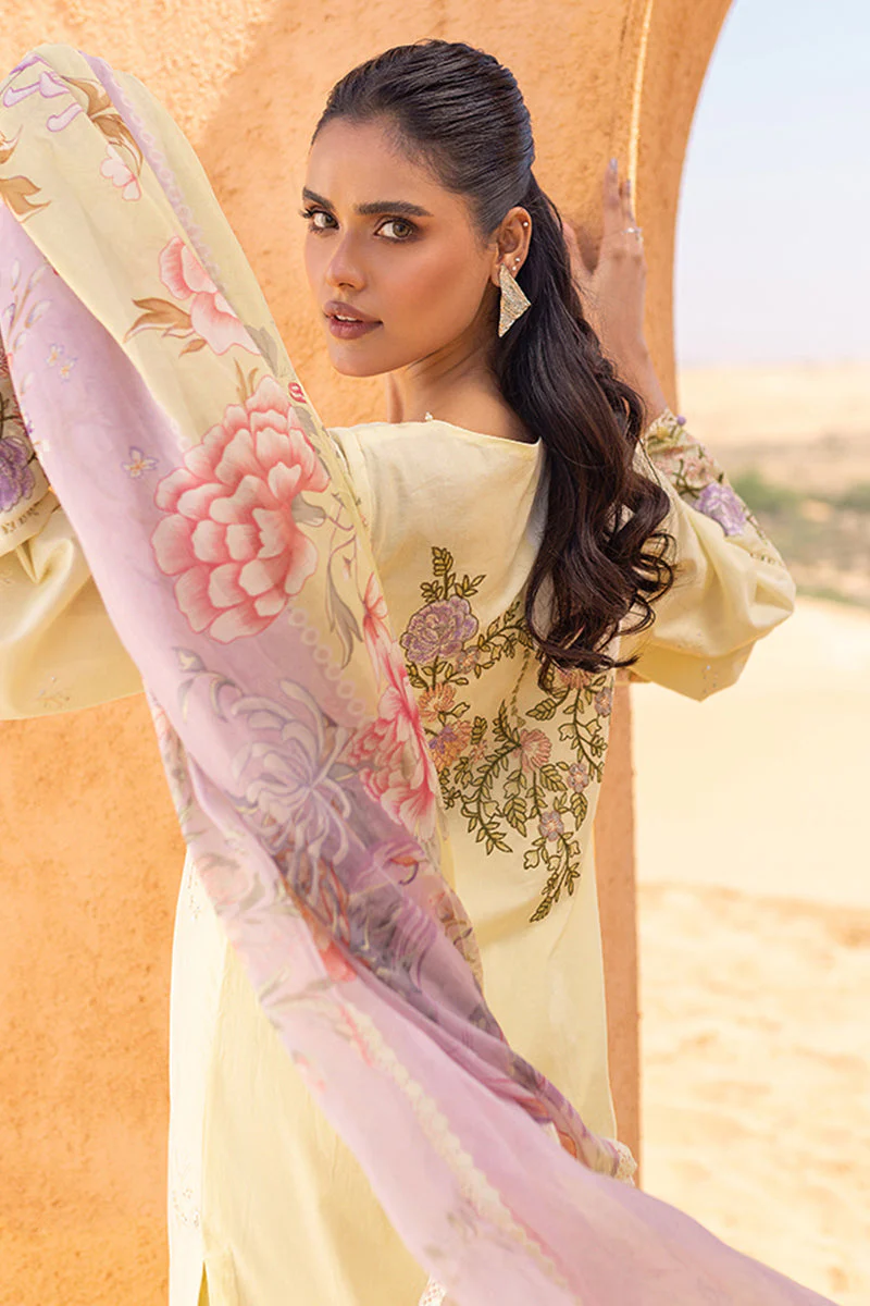3 PIECE EMBROIDERED LAWN SUIT - Image 4