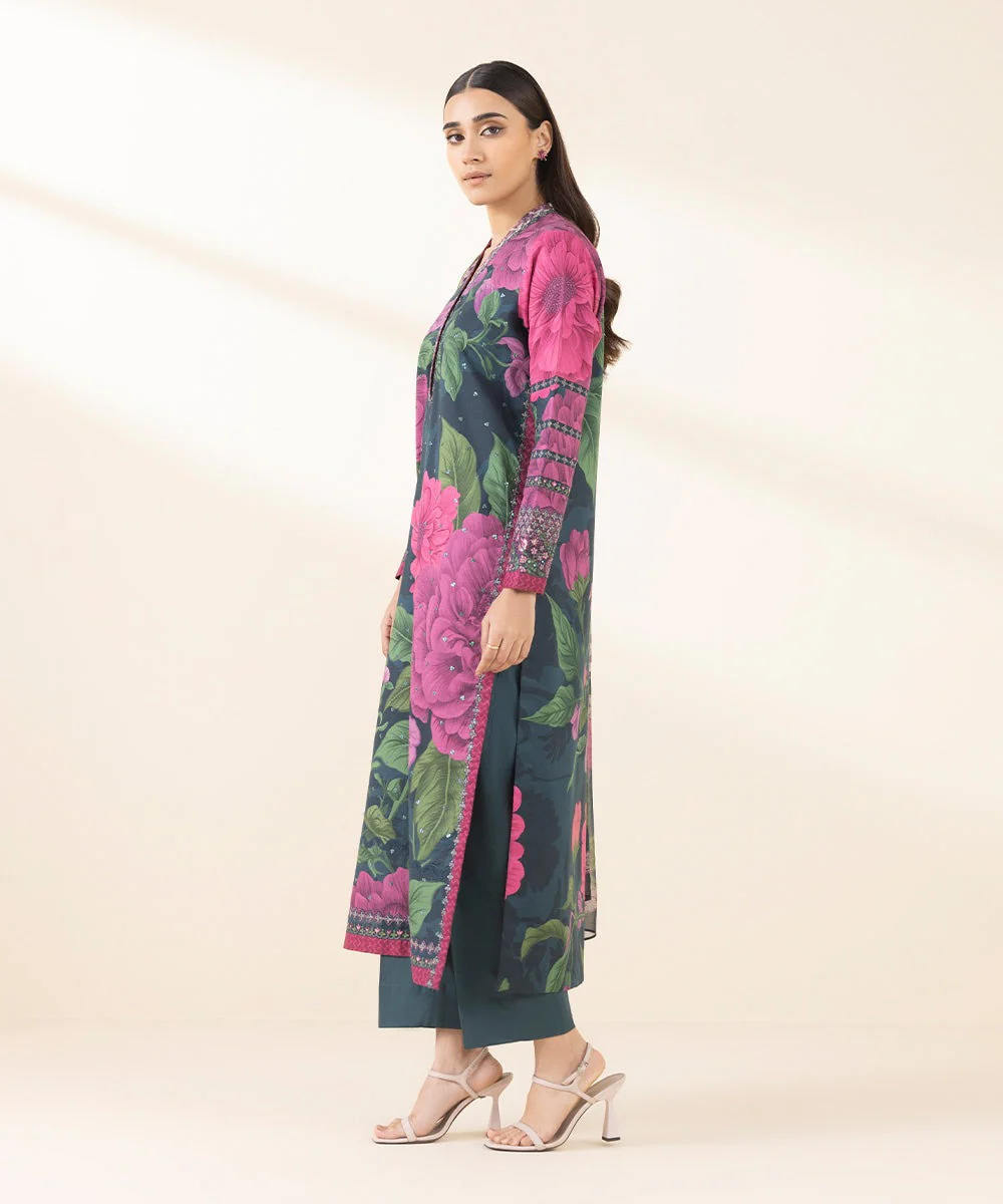 3 PIECE EMBROIDERED LAWN SUIT - Image 3