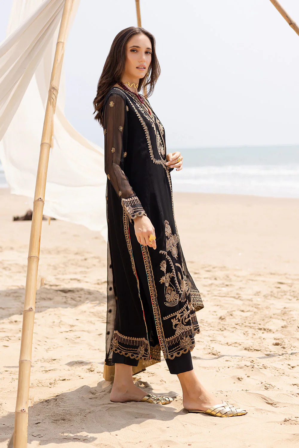 3 Piece Embroirdered Chiffon - Image 3
