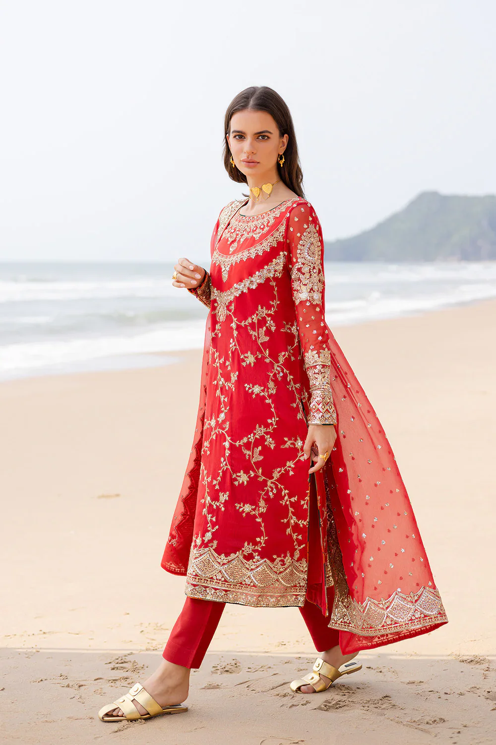 3 Piece Embroirdered Chiffon - Image 3