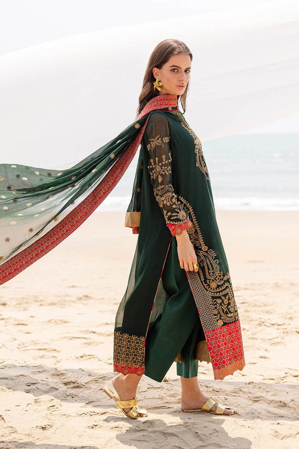3 Piece Embroirdered Chiffon - Image 2