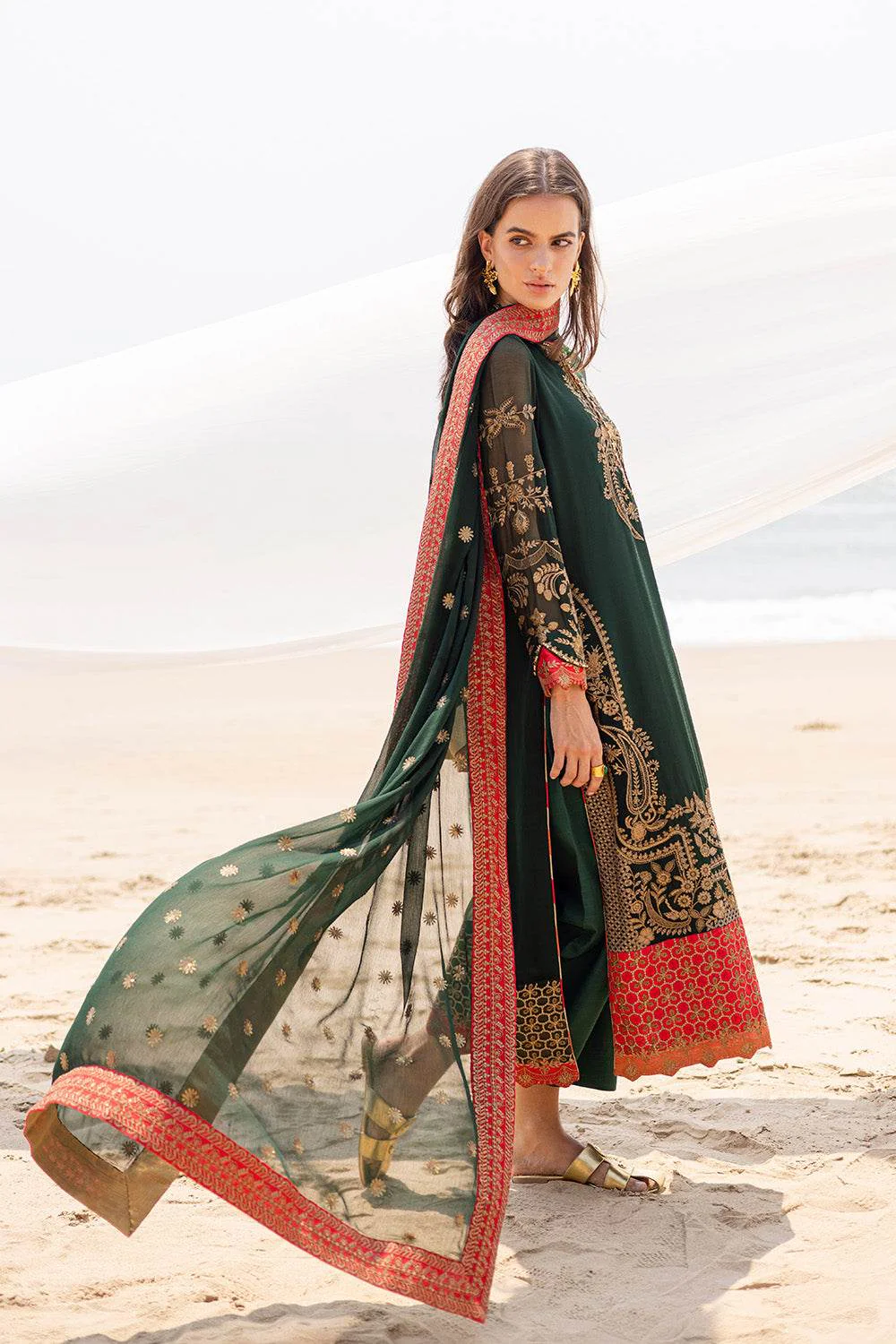 3 Piece Embroirdered Chiffon - Image 3