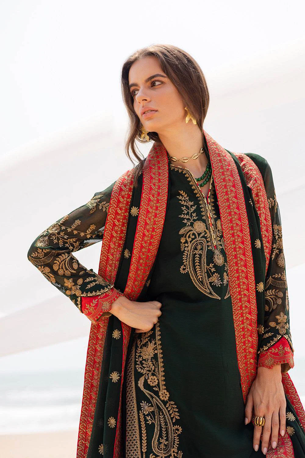 3 Piece Embroirdered Chiffon - Image 4