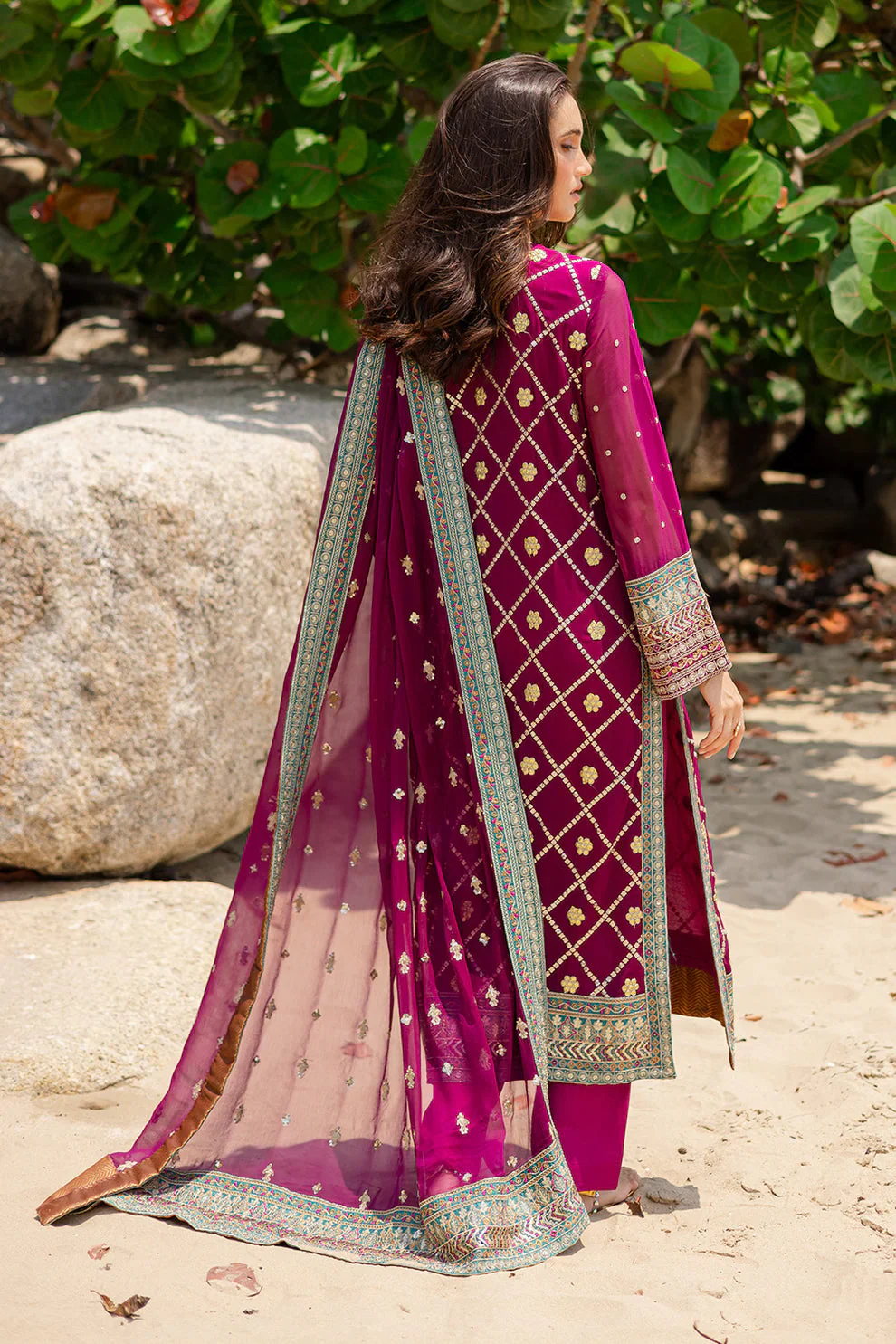 3 Piece Embroirdered Chiffon - Image 2