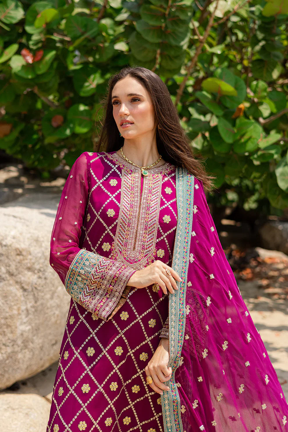 3 Piece Embroirdered Chiffon - Image 4