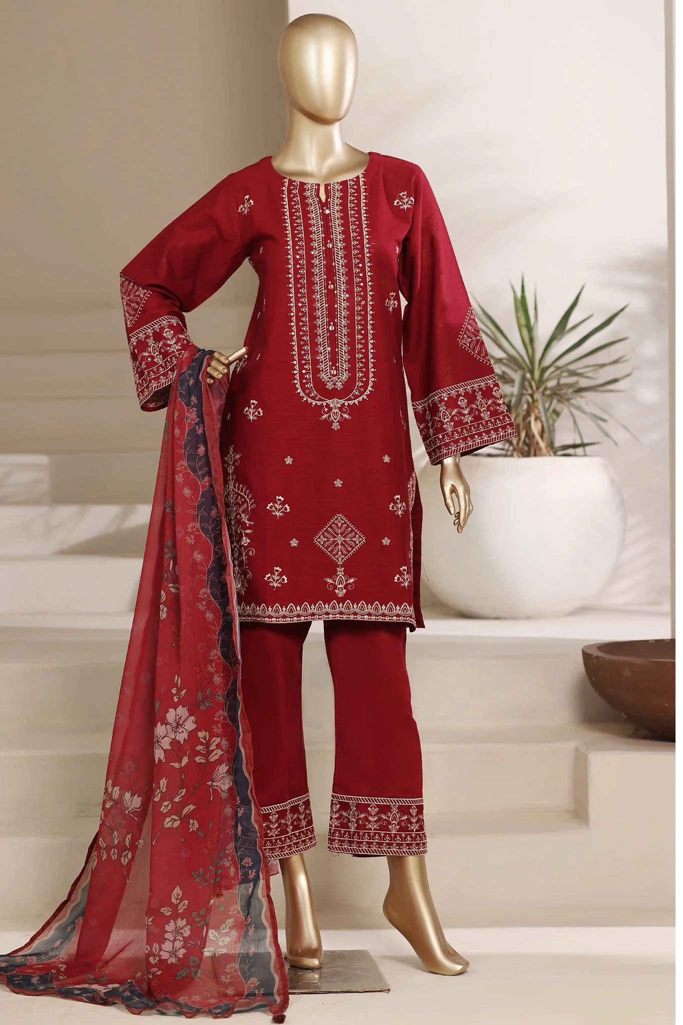 3 Piece Festive Co Ords Emb Suit