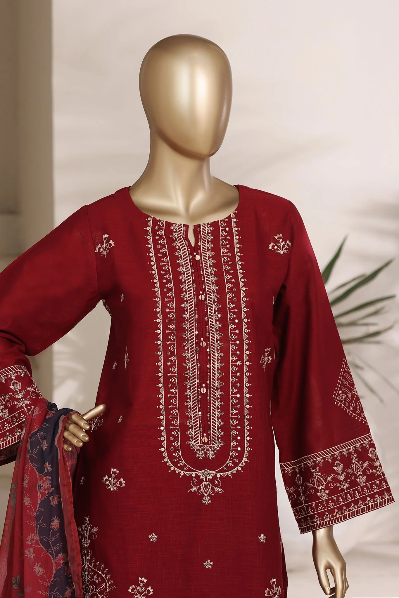 3 Piece Festive Co Ords Emb Suit - Image 3