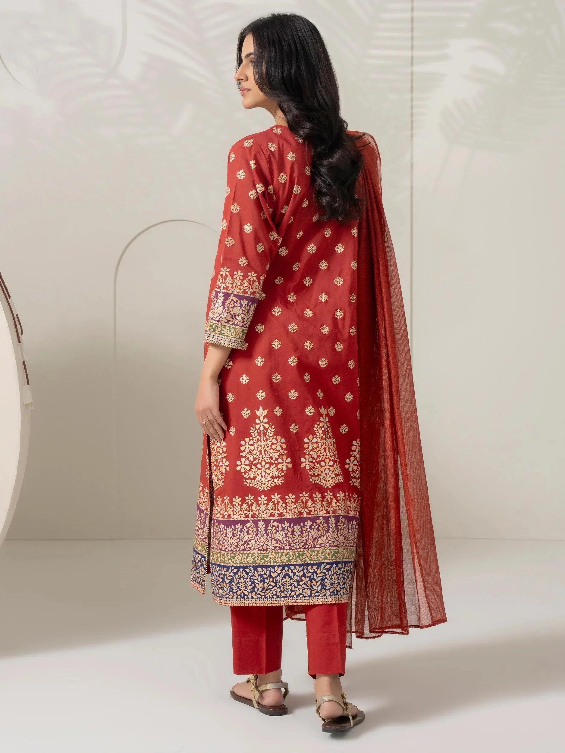 3 Piece Lawn Suit-Paste Print (Pret) - Image 2