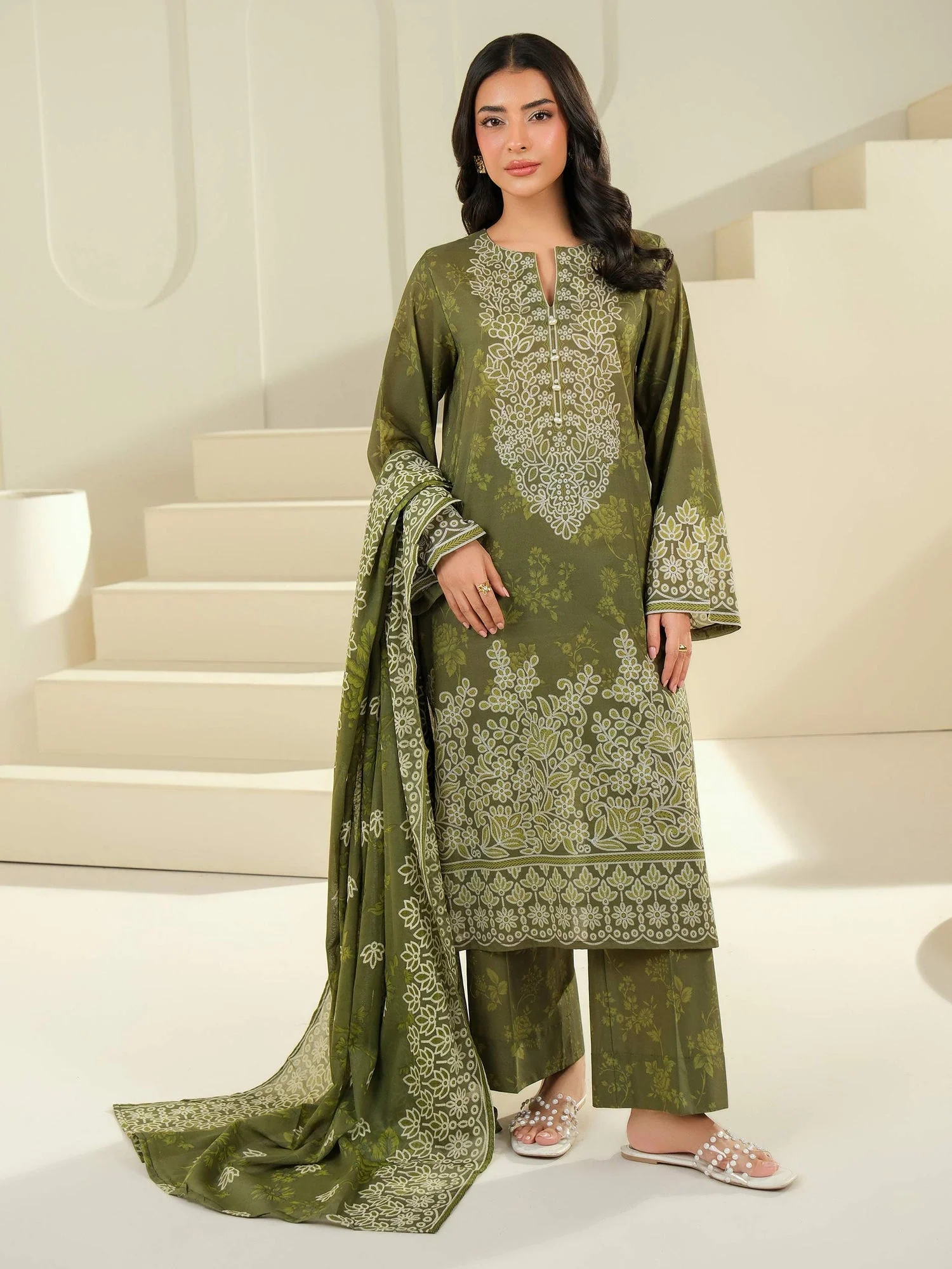 3 Piece Lawn Suit-Paste Print (Unstitched) - Image 5