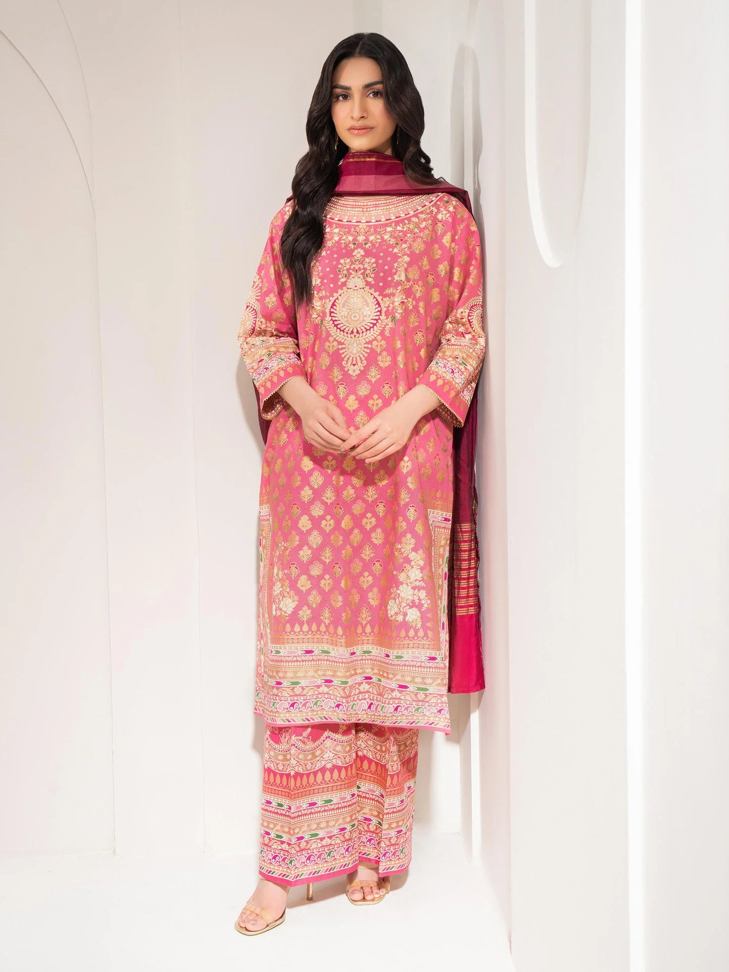 3 Piece Lawn Suit-Paste Print (Unstitched) - Image 4