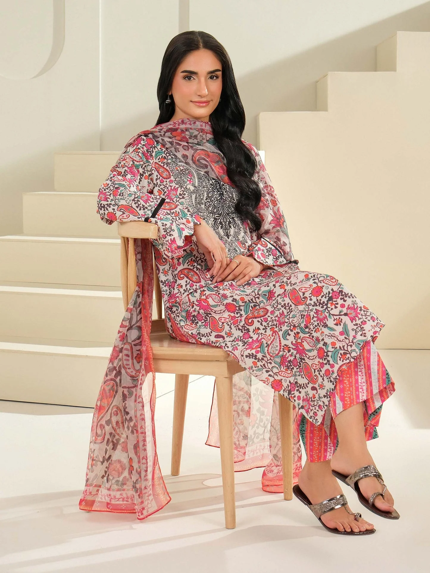 3 Piece Lawn Suit-Printed (Unstitched) - Image 4