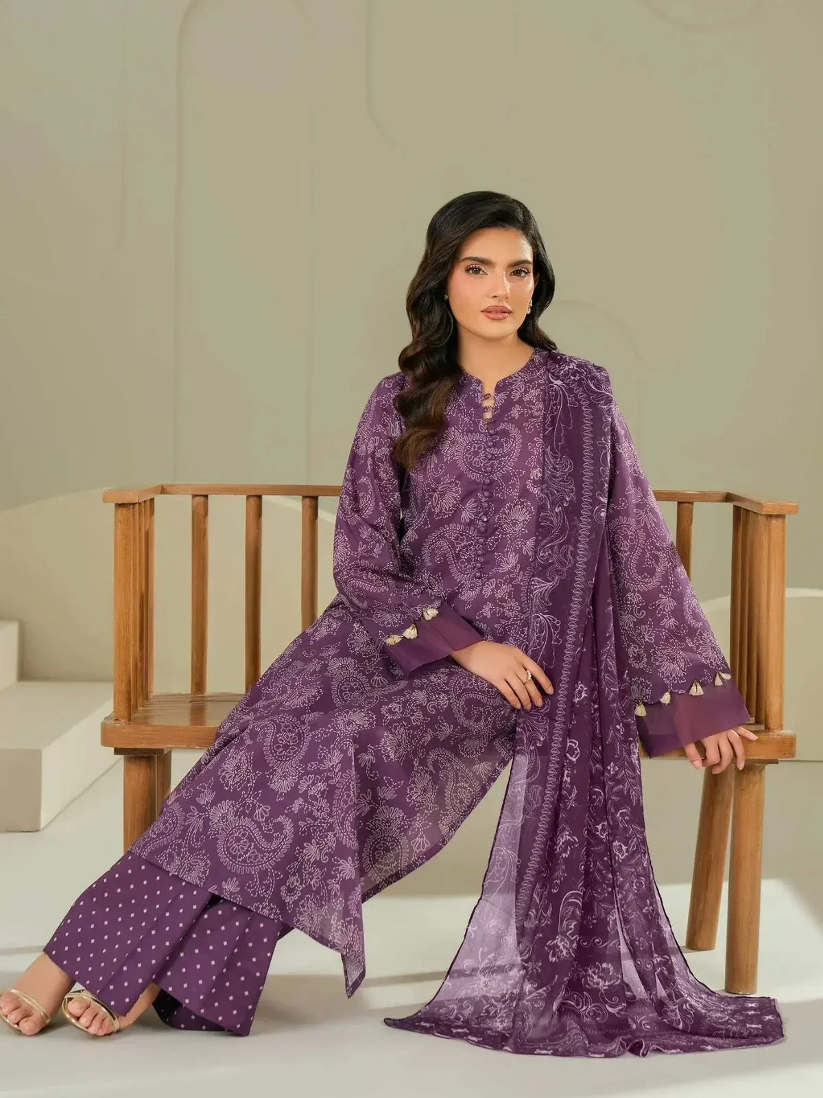 3 Piece Lawn Suit-Printed (Unstitched) - Image 4