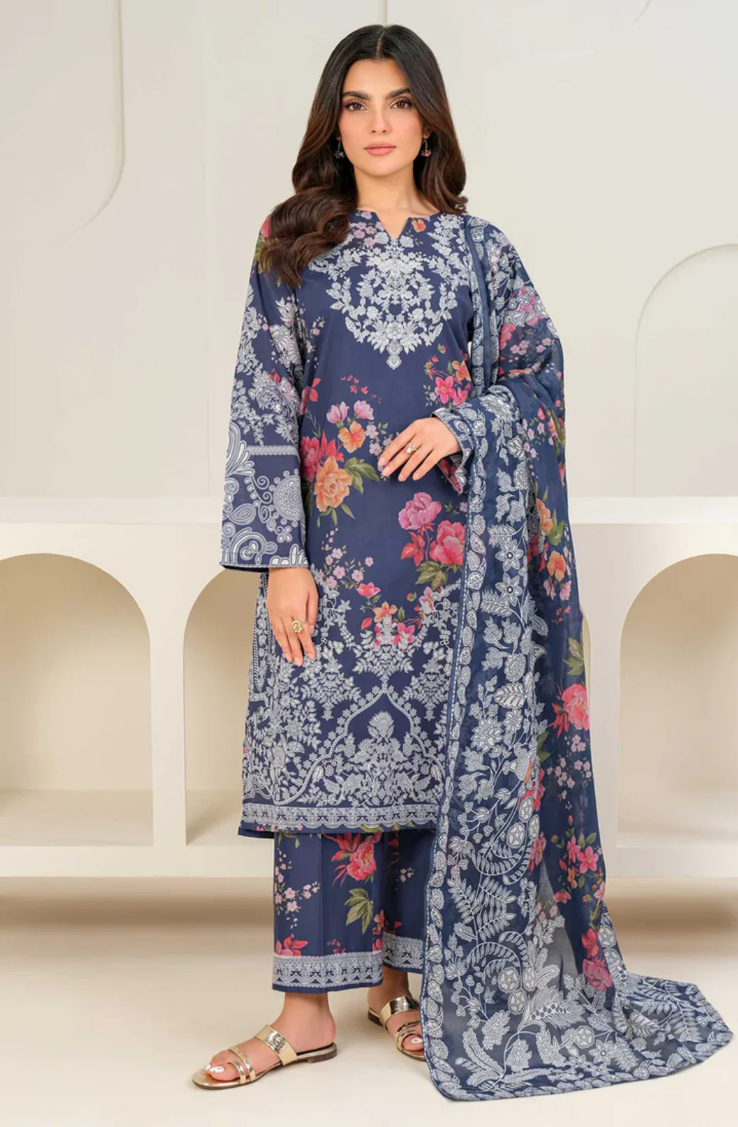 3 Piece Lawn Suit-Printed (Unstitched)