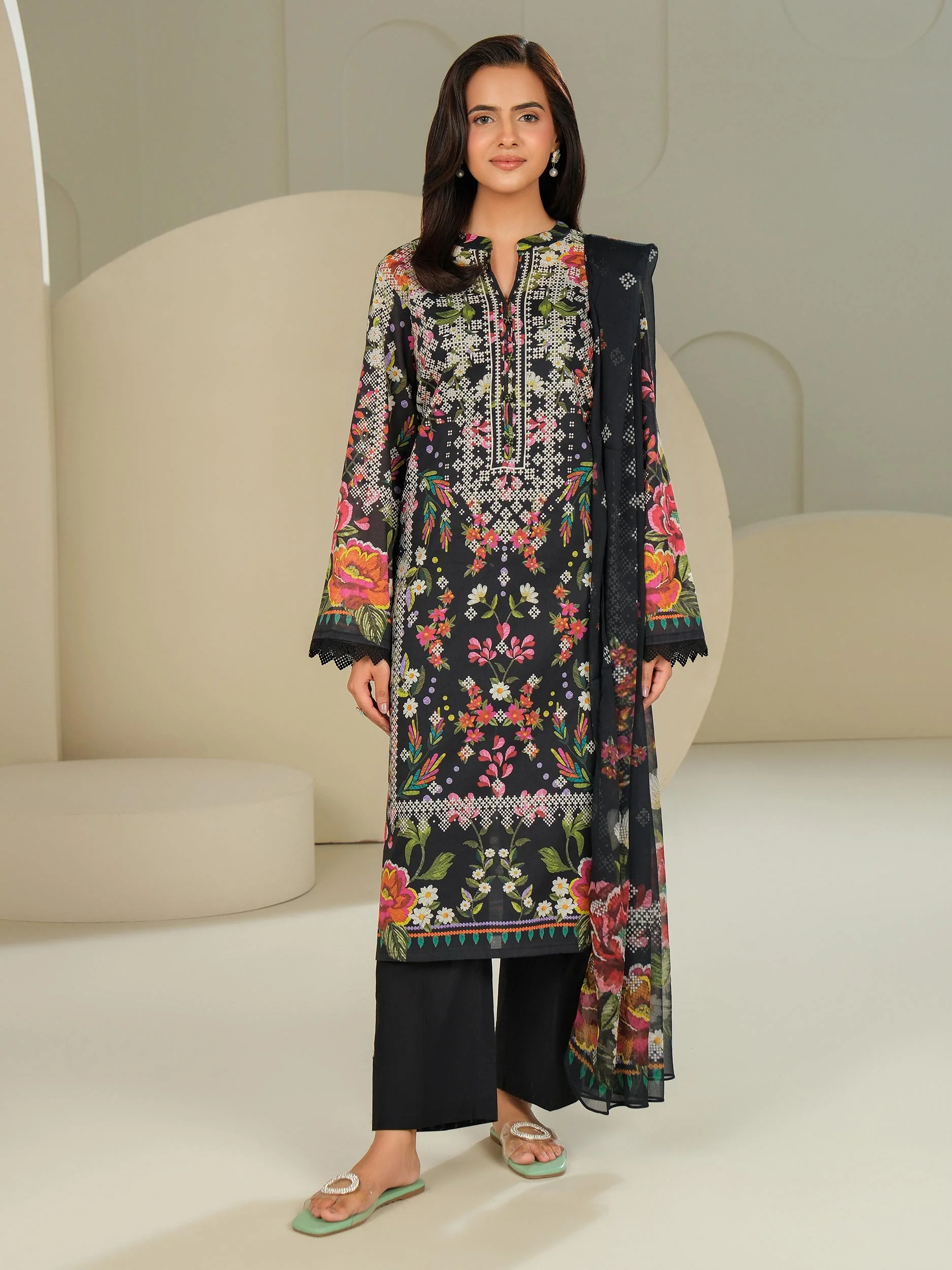 3 Piece Lawn Suit-Printed (Unstitched)